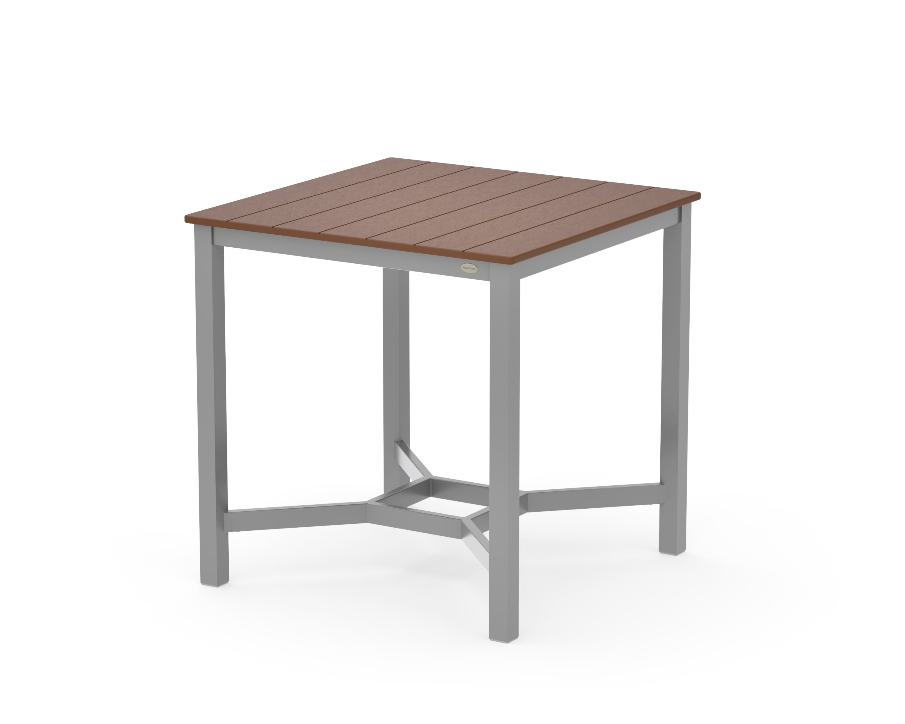 Main Street 36 x 36 Counter Table in Silver / Teak