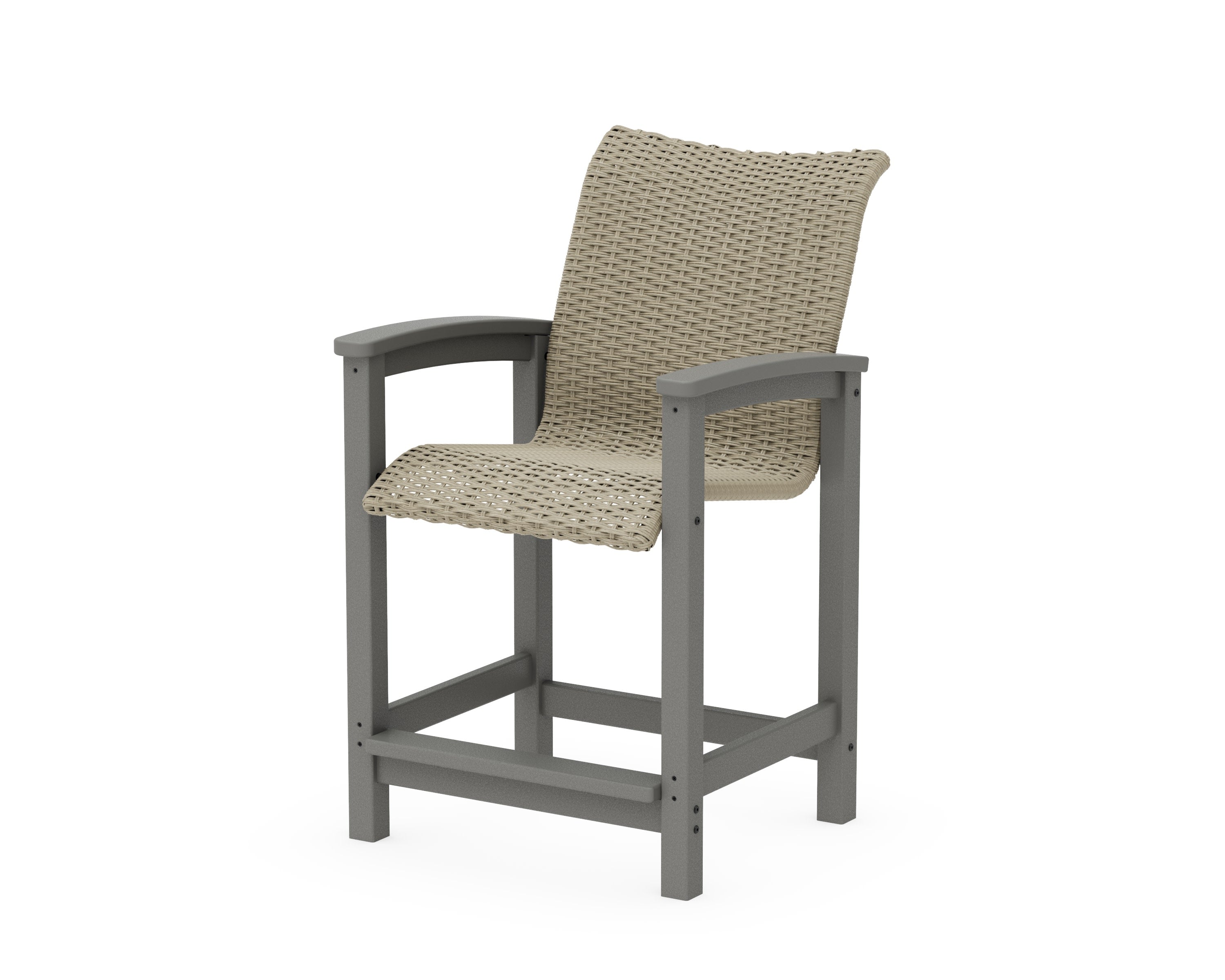 Coastal Woven Counter Chair in Slate Grey / Dune Grass