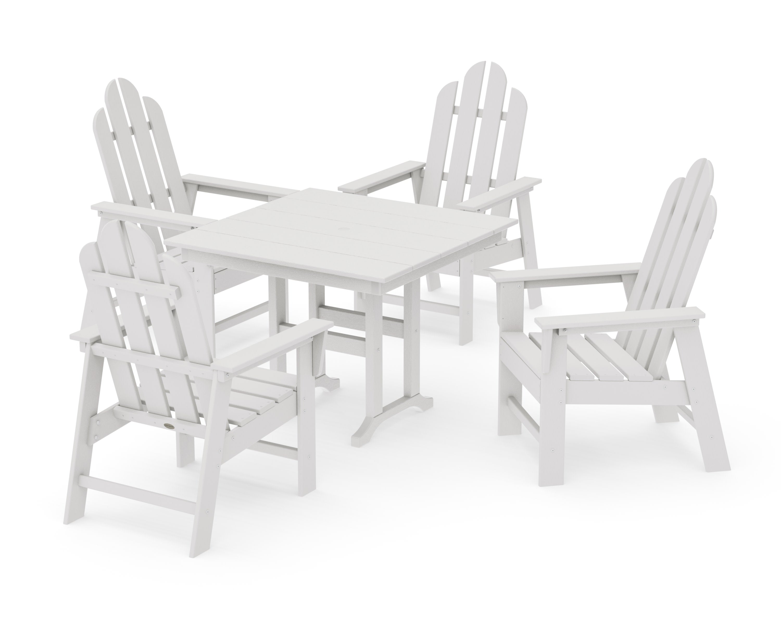 Long Island 5-Piece Farmhouse Dining Set in Vintage White