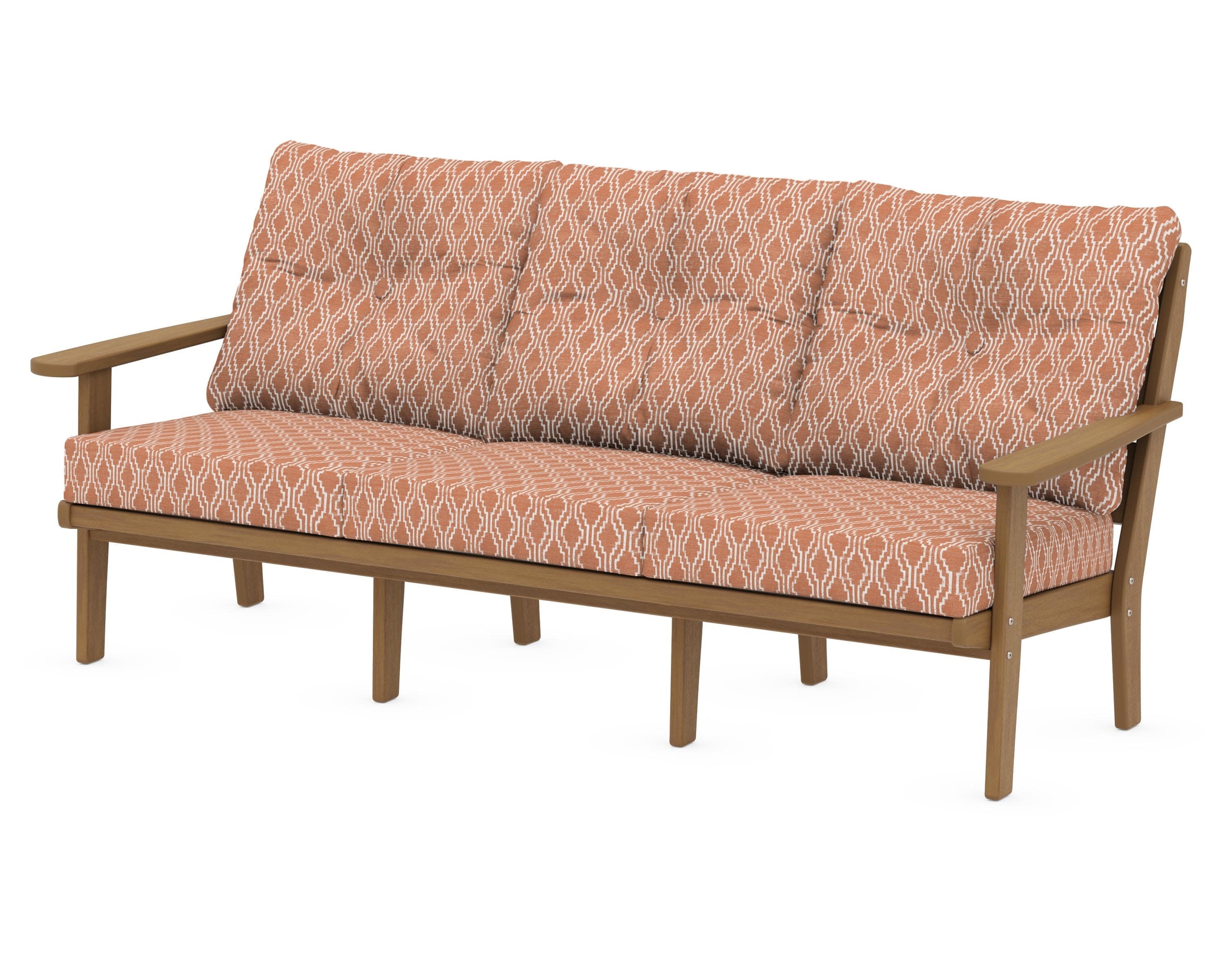 Lakeside Deep Seating Sofa in Natural / Solve Clay