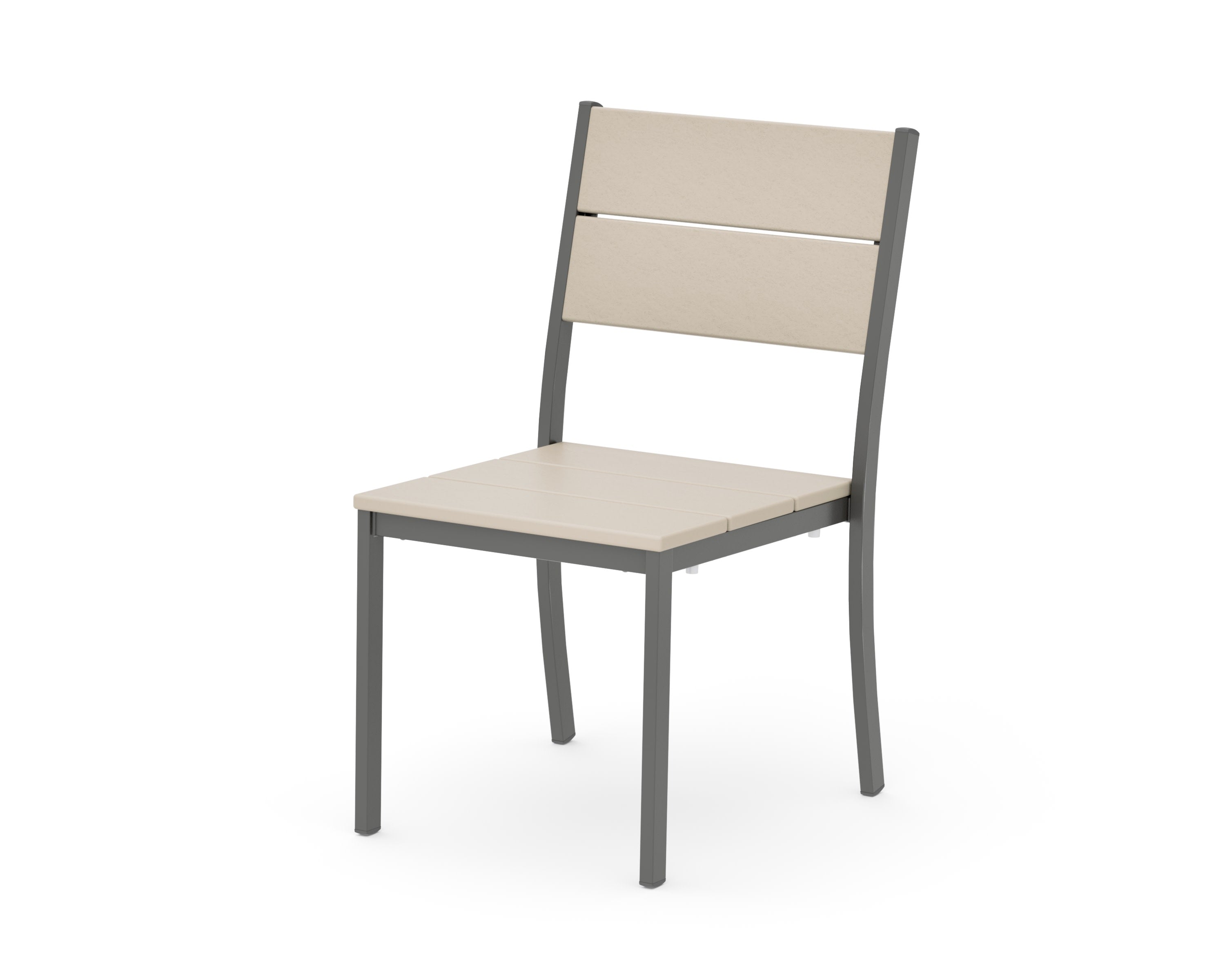 Main Street Stacking Dining Side Chair in Charcoal / Sand