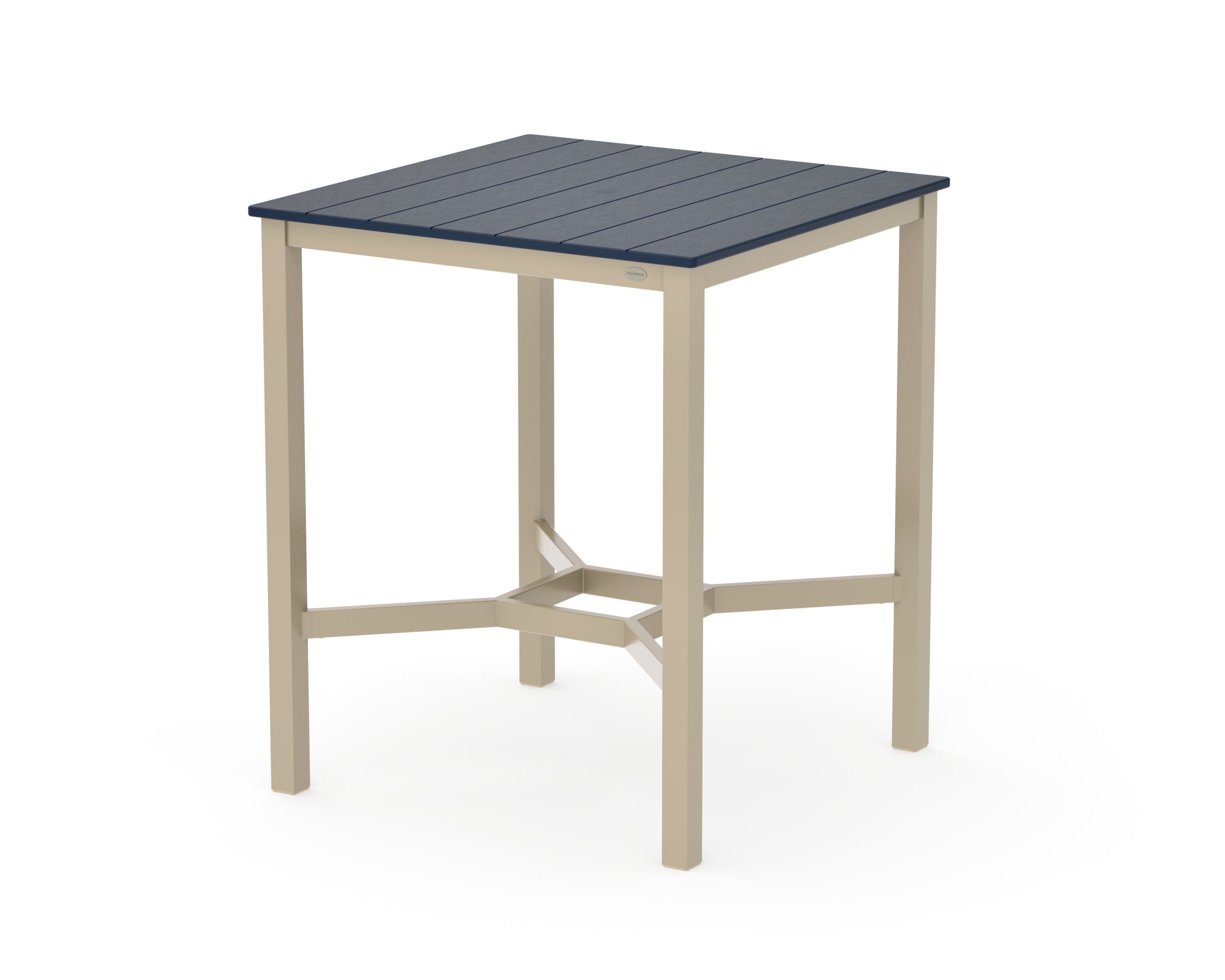Main Street 36 x 36 Bar Table in Sand / Navy