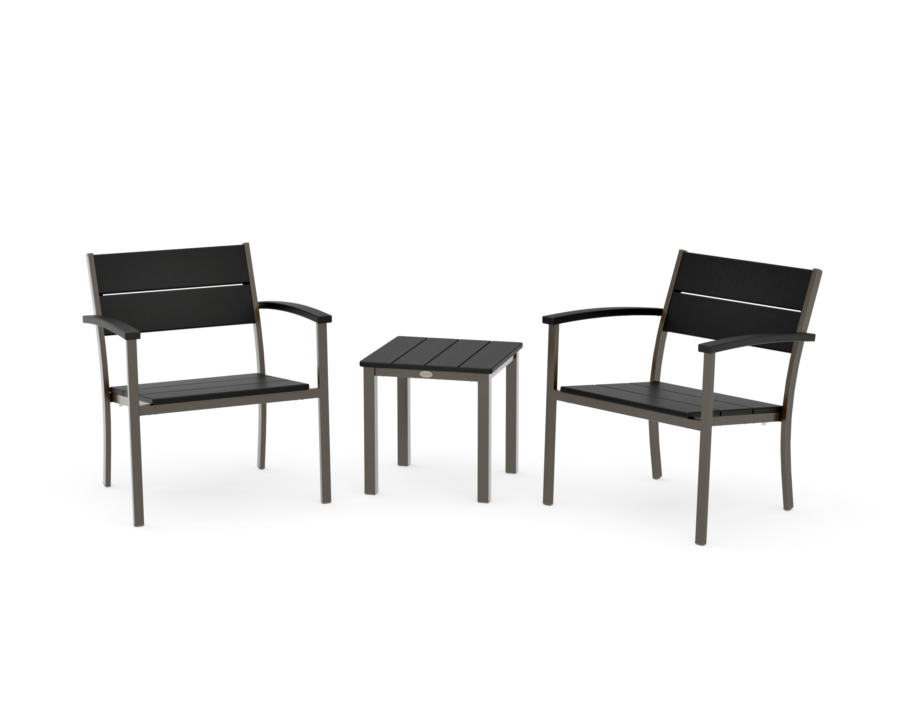Main Street 3-Piece Lounge Chair Set in Bronze / Black