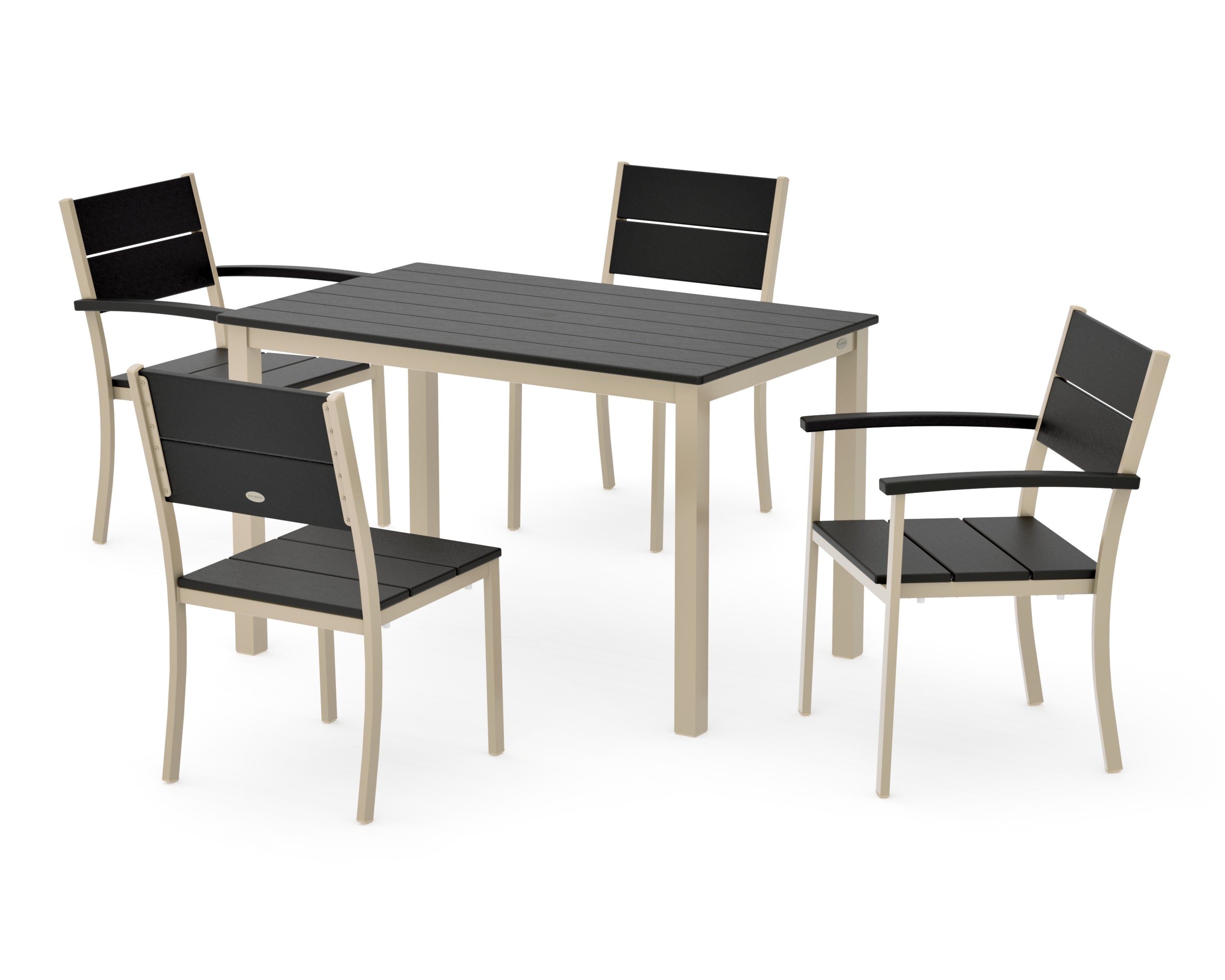 Main Street 5-Piece Dining Set in Sand / Black