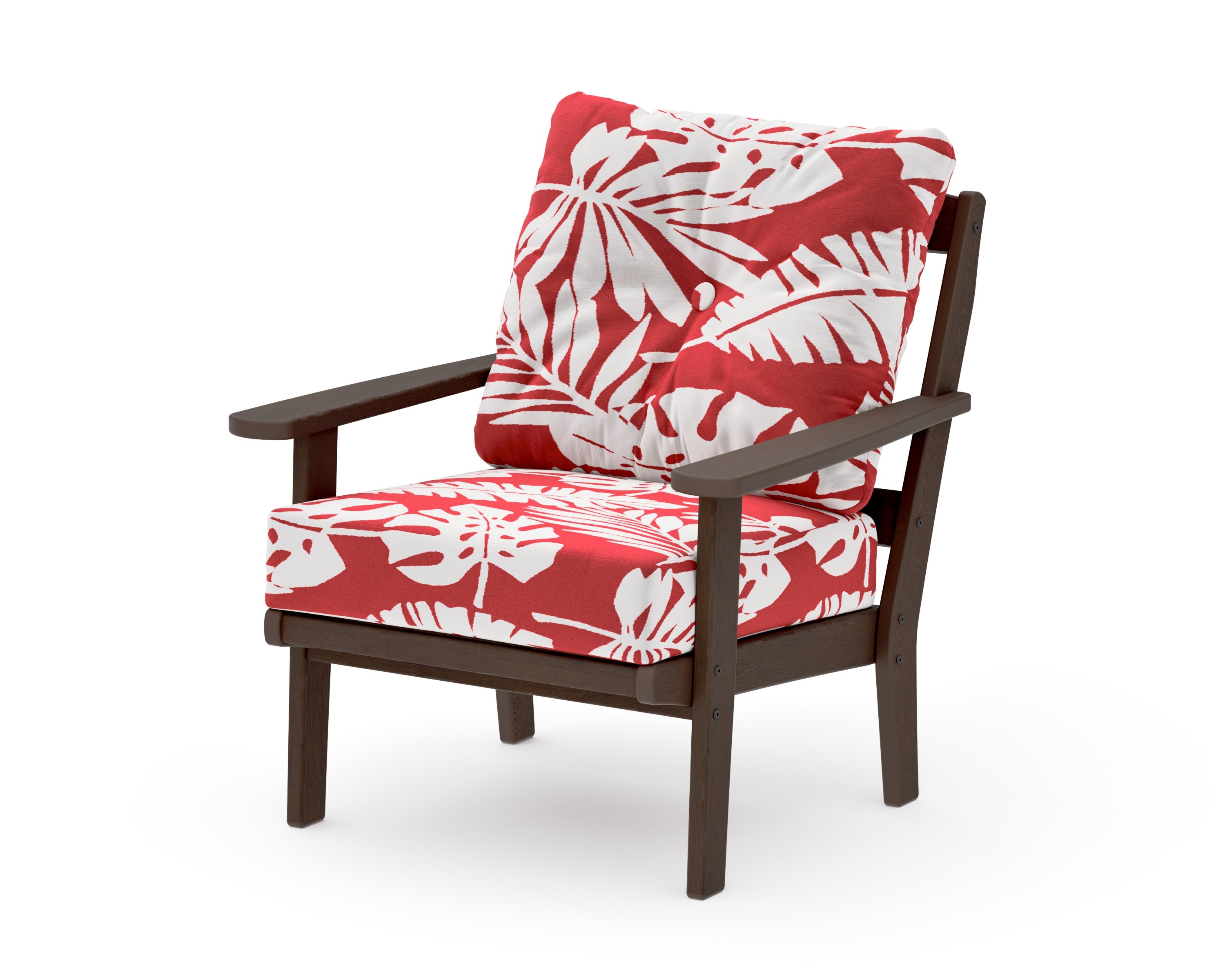 Mission Deep Seating Chair in Kona / Leaf Crimson