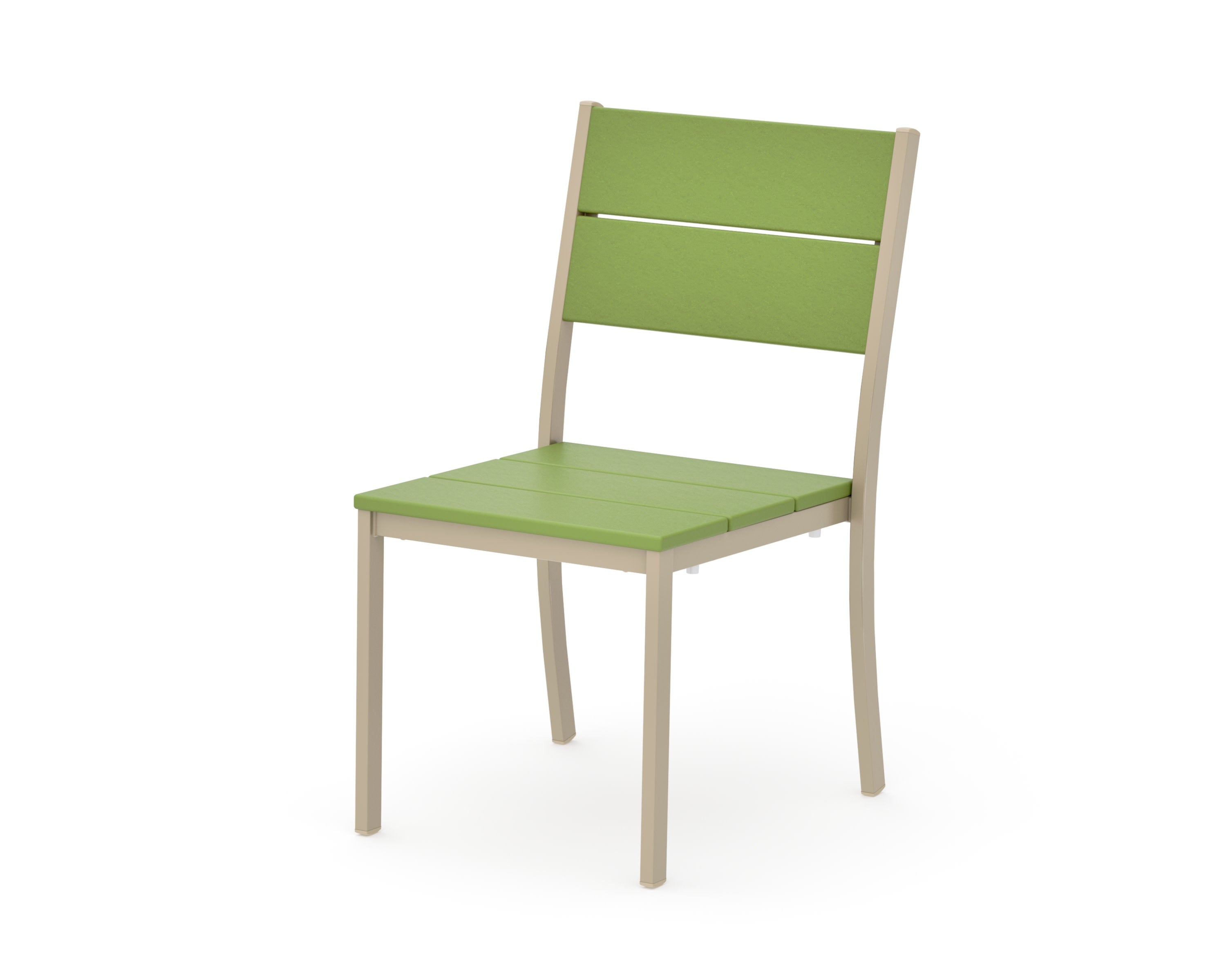 Main Street Stacking Dining Side Chair in Sand / Lime