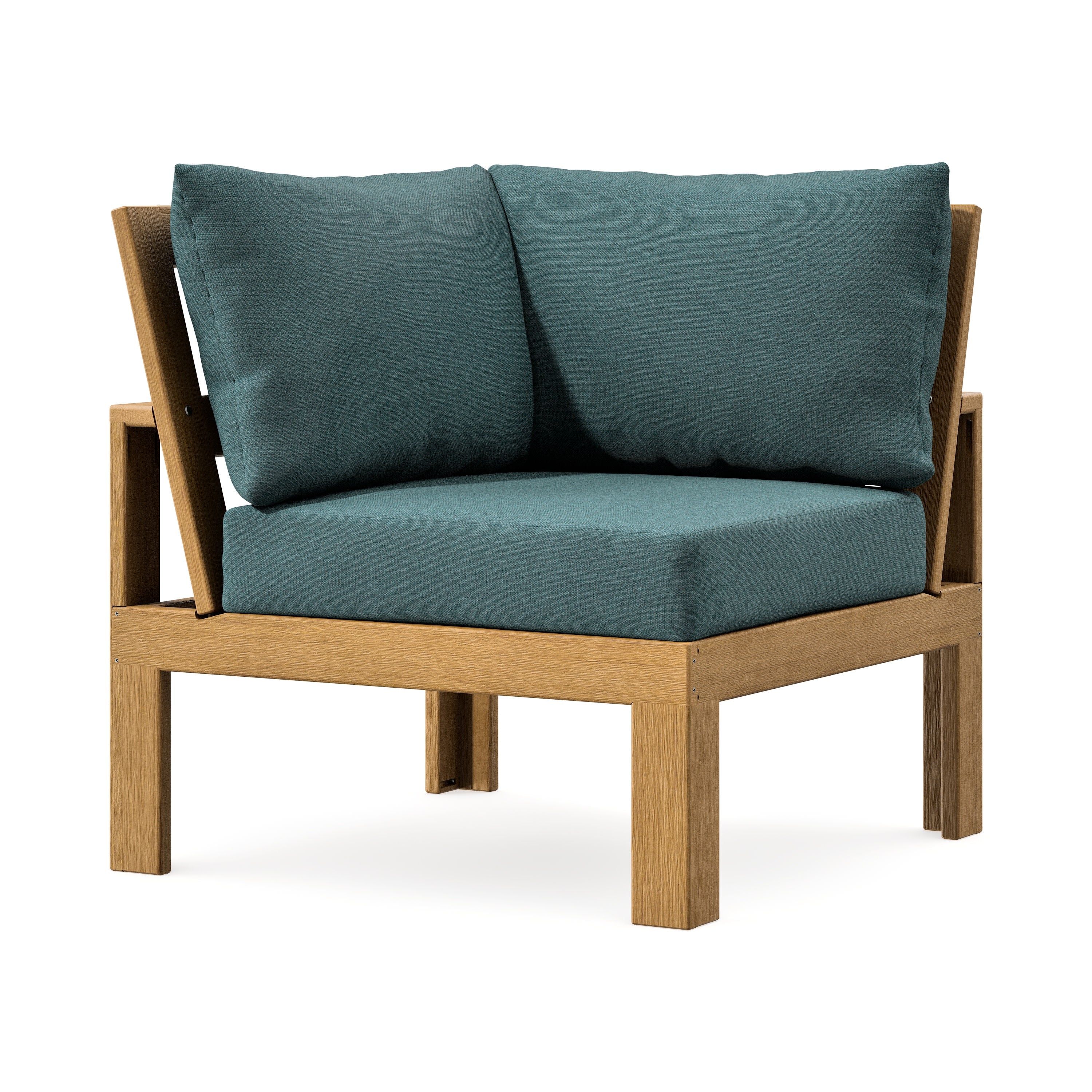Modular Corner Chair in Natural / Ocean Teal