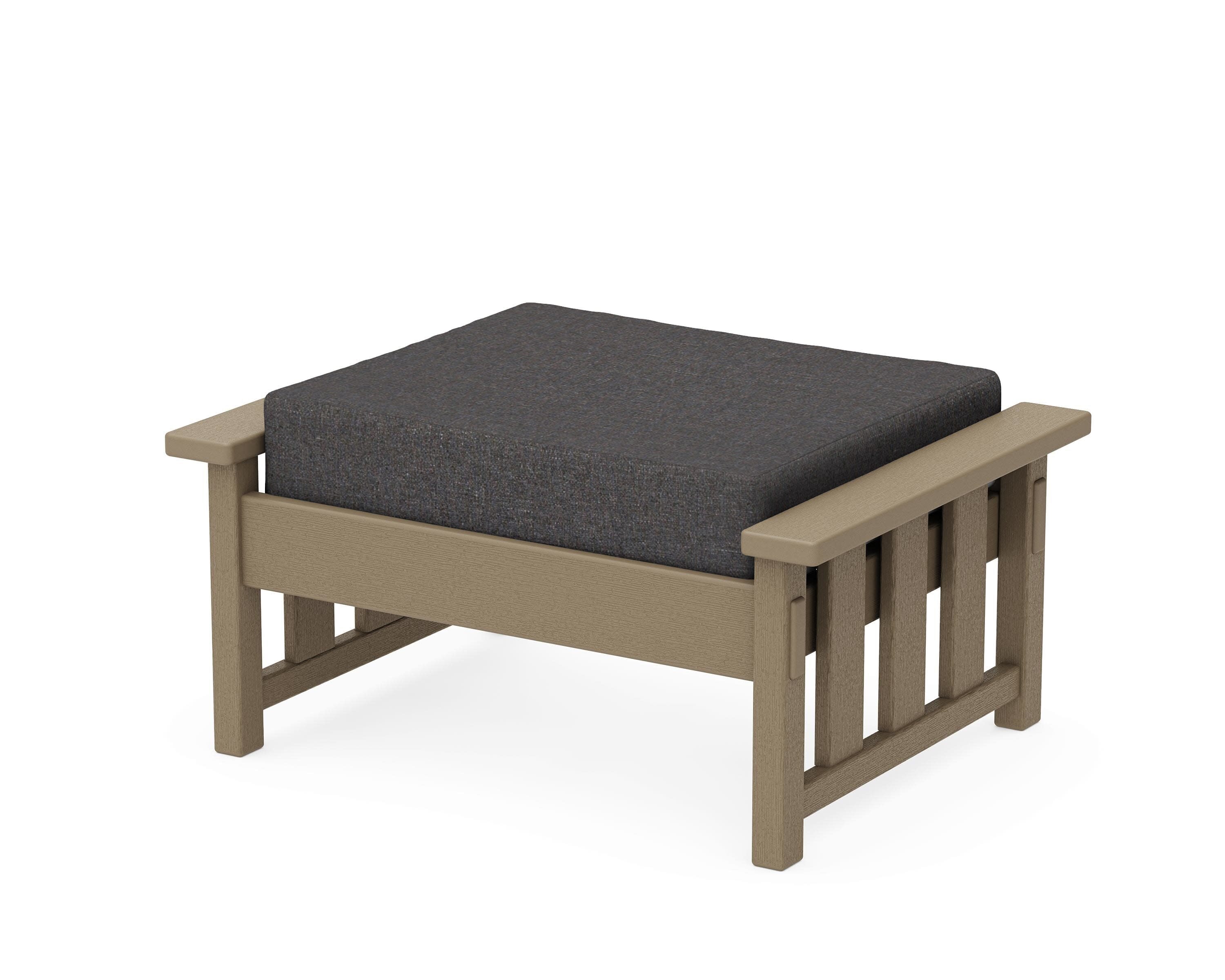 Acadia Deep Seating Ottoman in Vintage Sahara / Ash Charcoal
