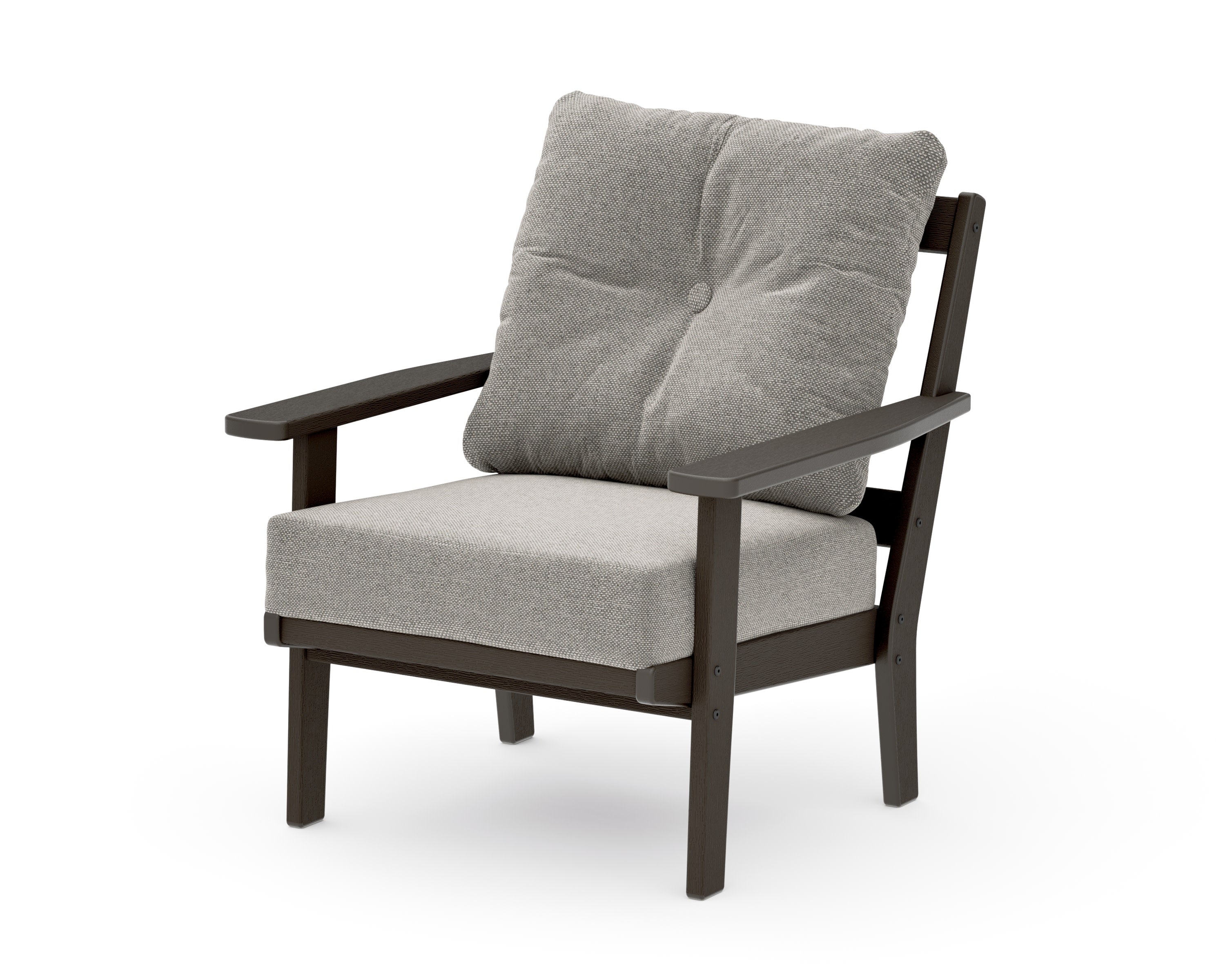 Oxford Deep Seating Chair in Vintage Coffee / Weathered Tweed