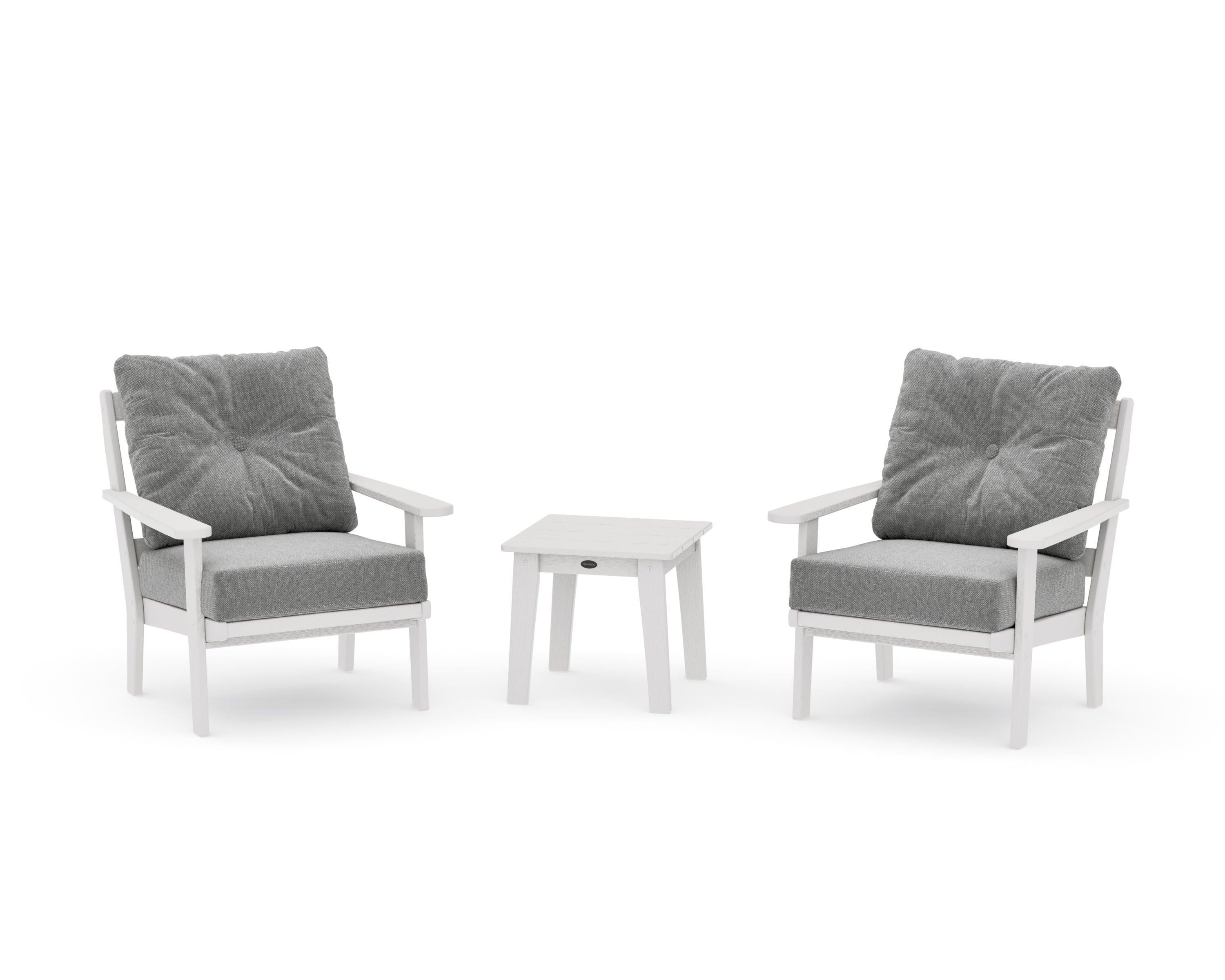 Mission 3-Piece Deep Seating Set in Vintage White / Grey Mist