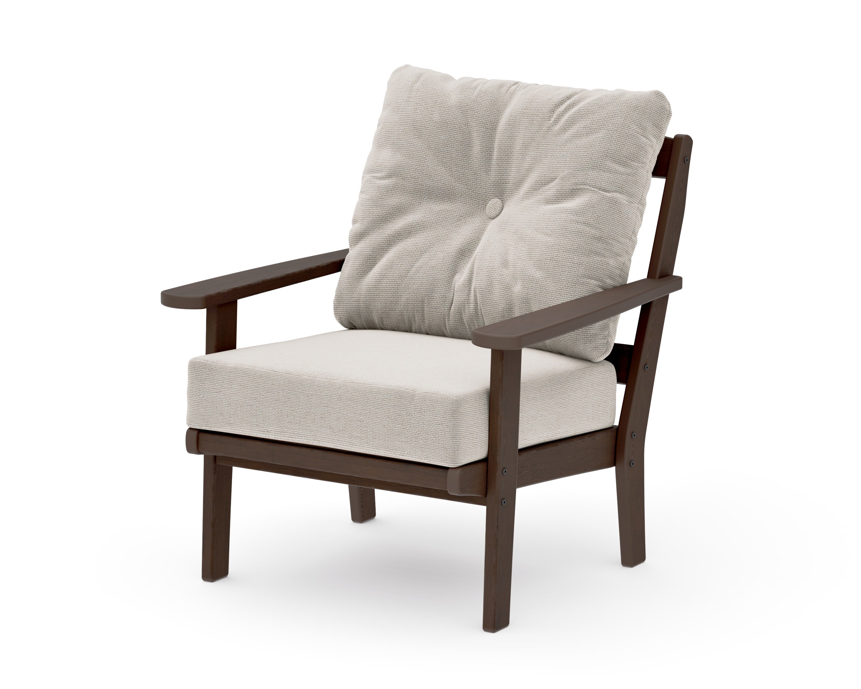 Mission Deep Seating Chair in Kona / Dune Burlap