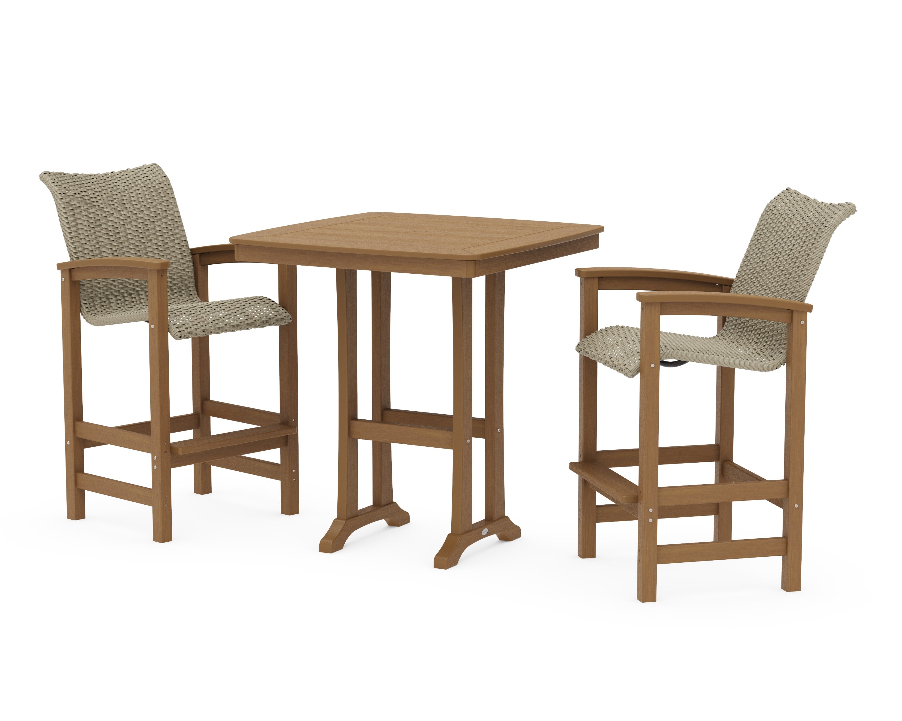 Coastal Woven 3-Piece Bar Set in Natural / Dune Grass