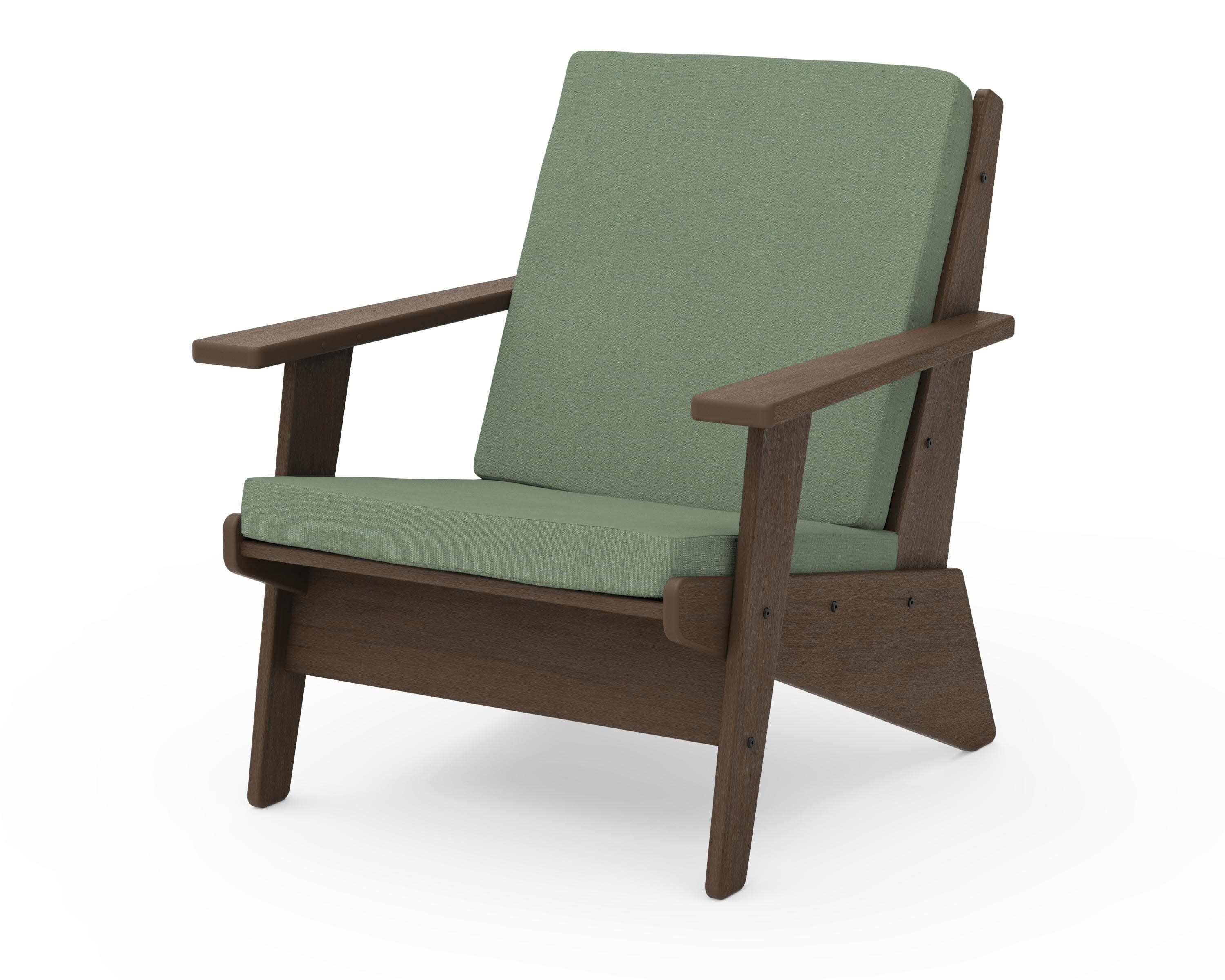 Riviera Modern Lounge Chair in Kona / Exhale Rainwashed