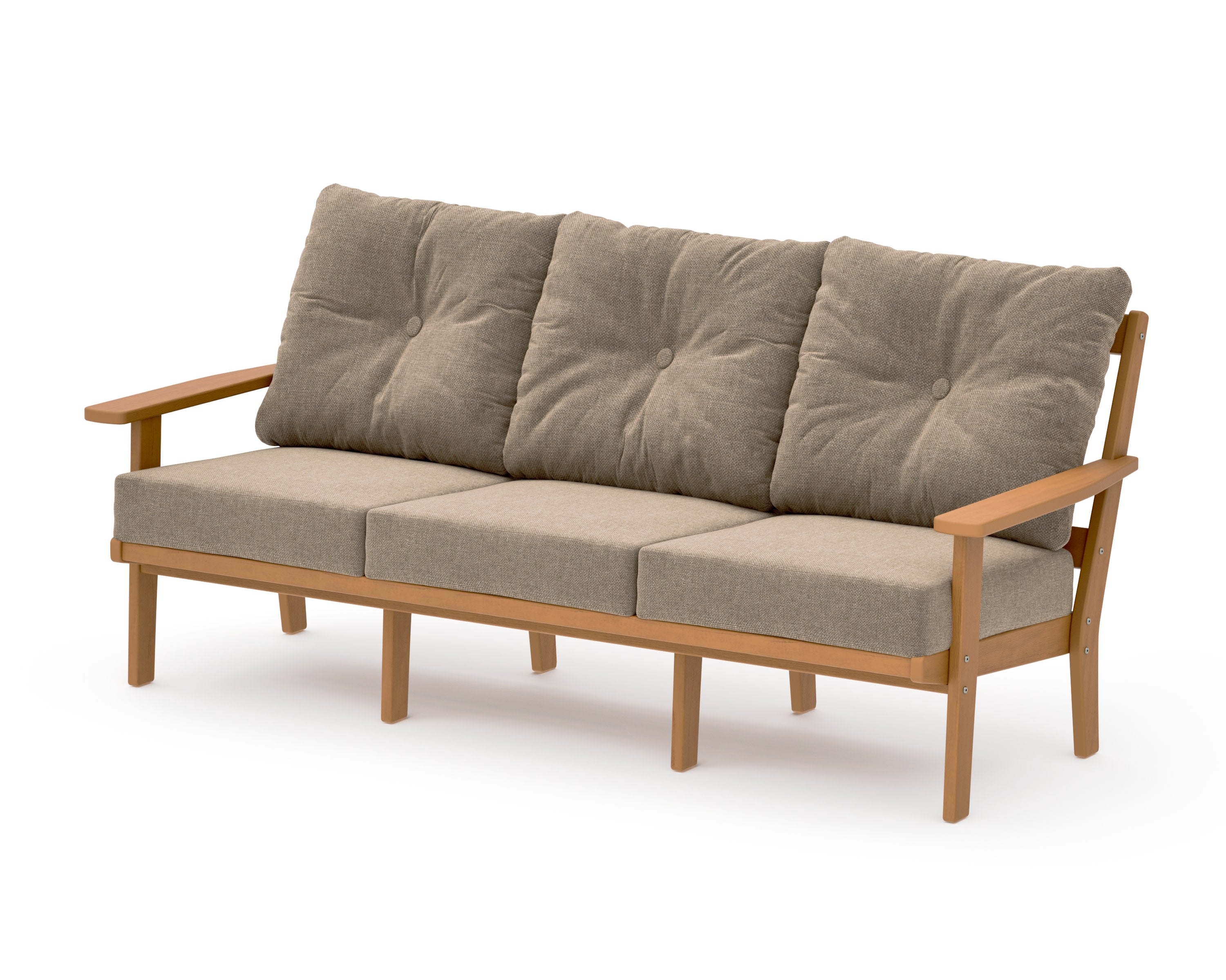 Oxford Deep Seating Sofa in Natural / Spiced Burlap