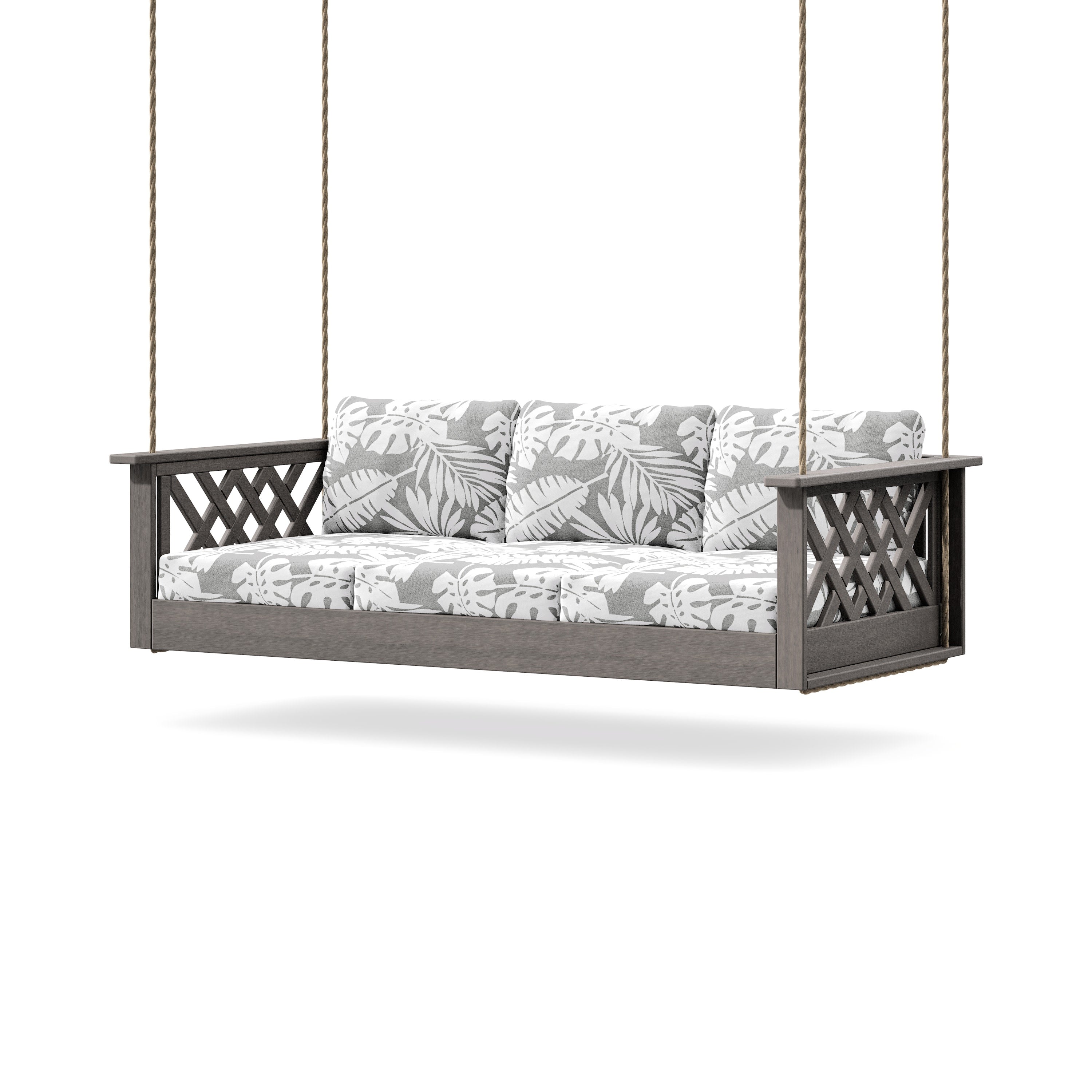 Wovendale Daybed Swing in Driftwood / Leaf Grey Mist