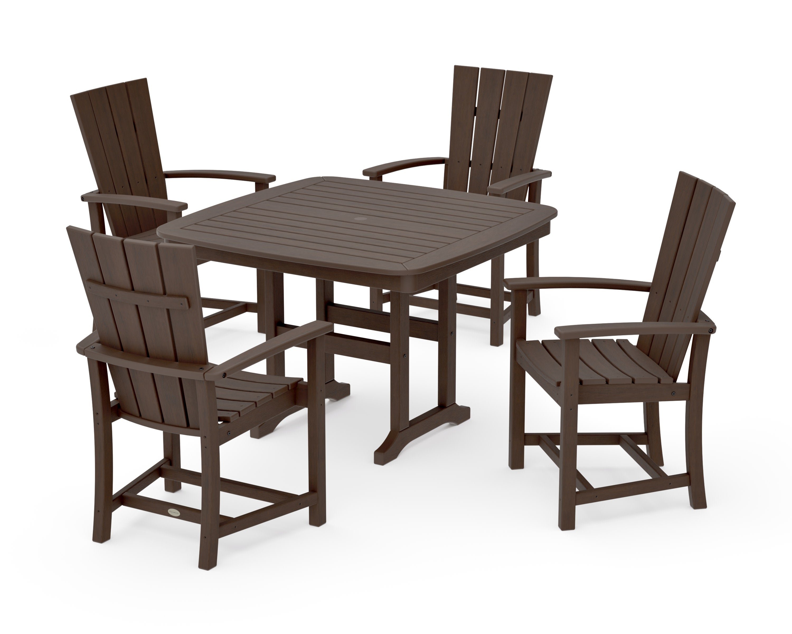 Quattro 5-Piece Dining Set with Trestle Legs in Kona