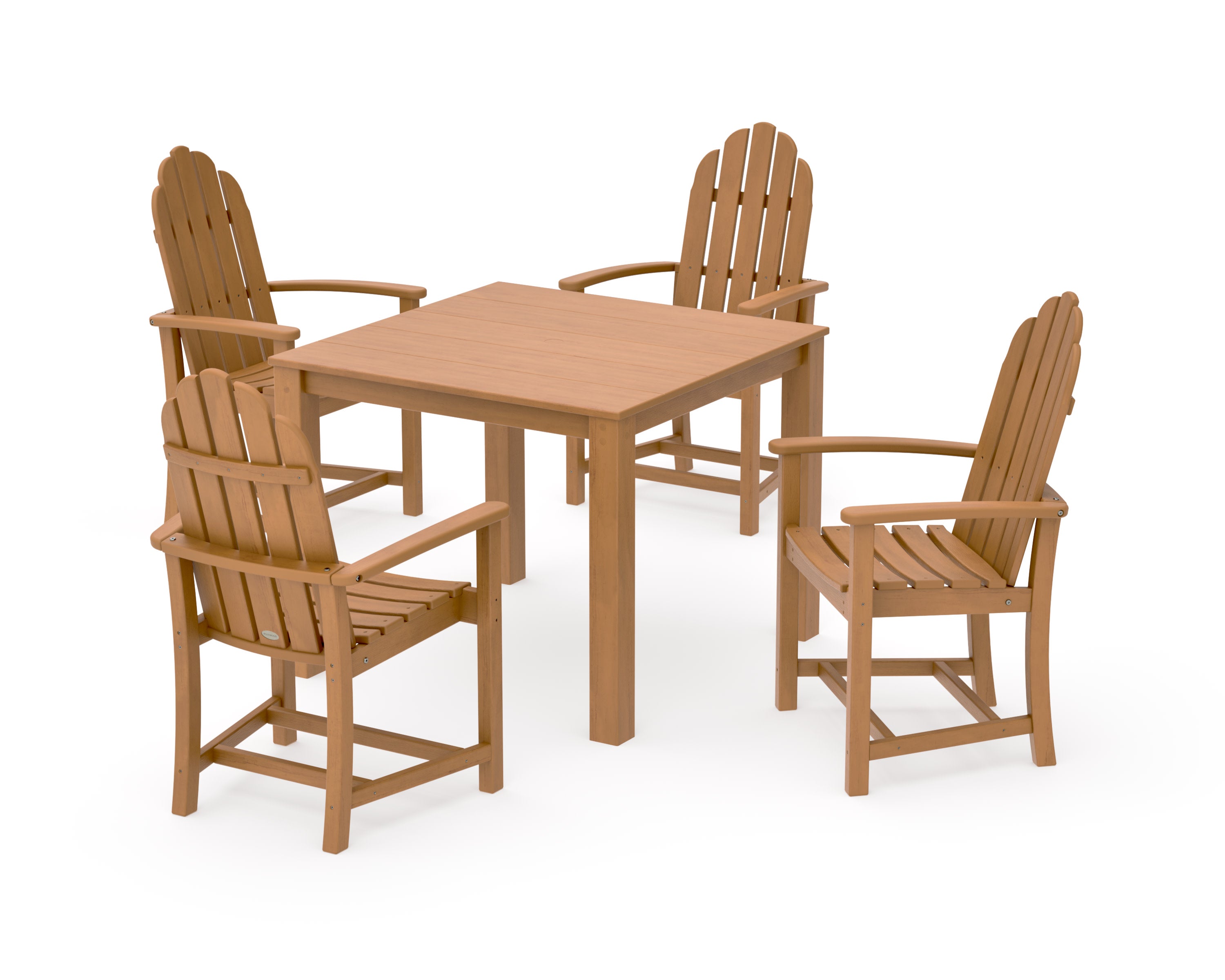 Classic Adirondack 5-Piece Parsons Dining Set in Natural