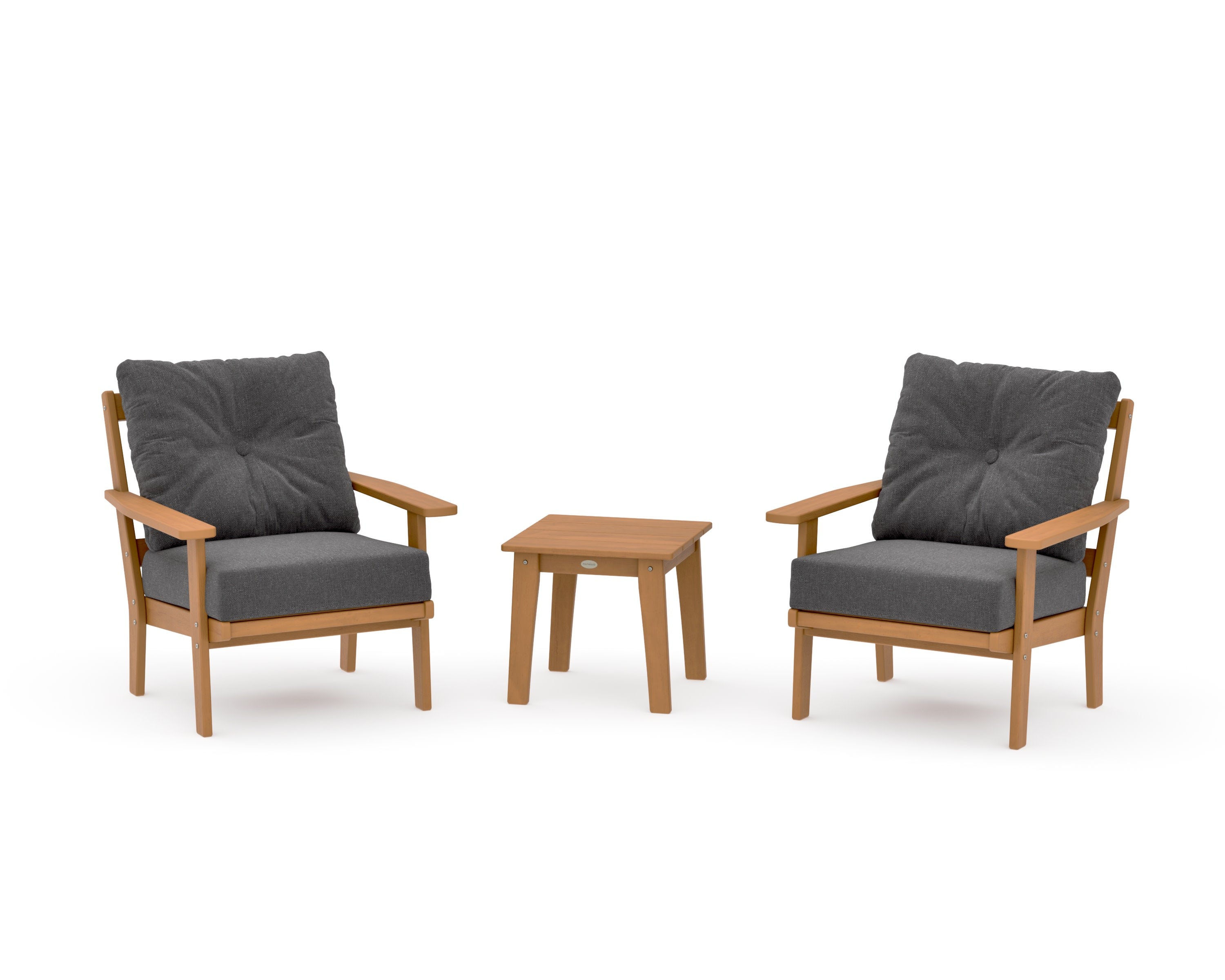 Prairie 3-Piece Deep Seating Set in Natural / Ash Charcoal
