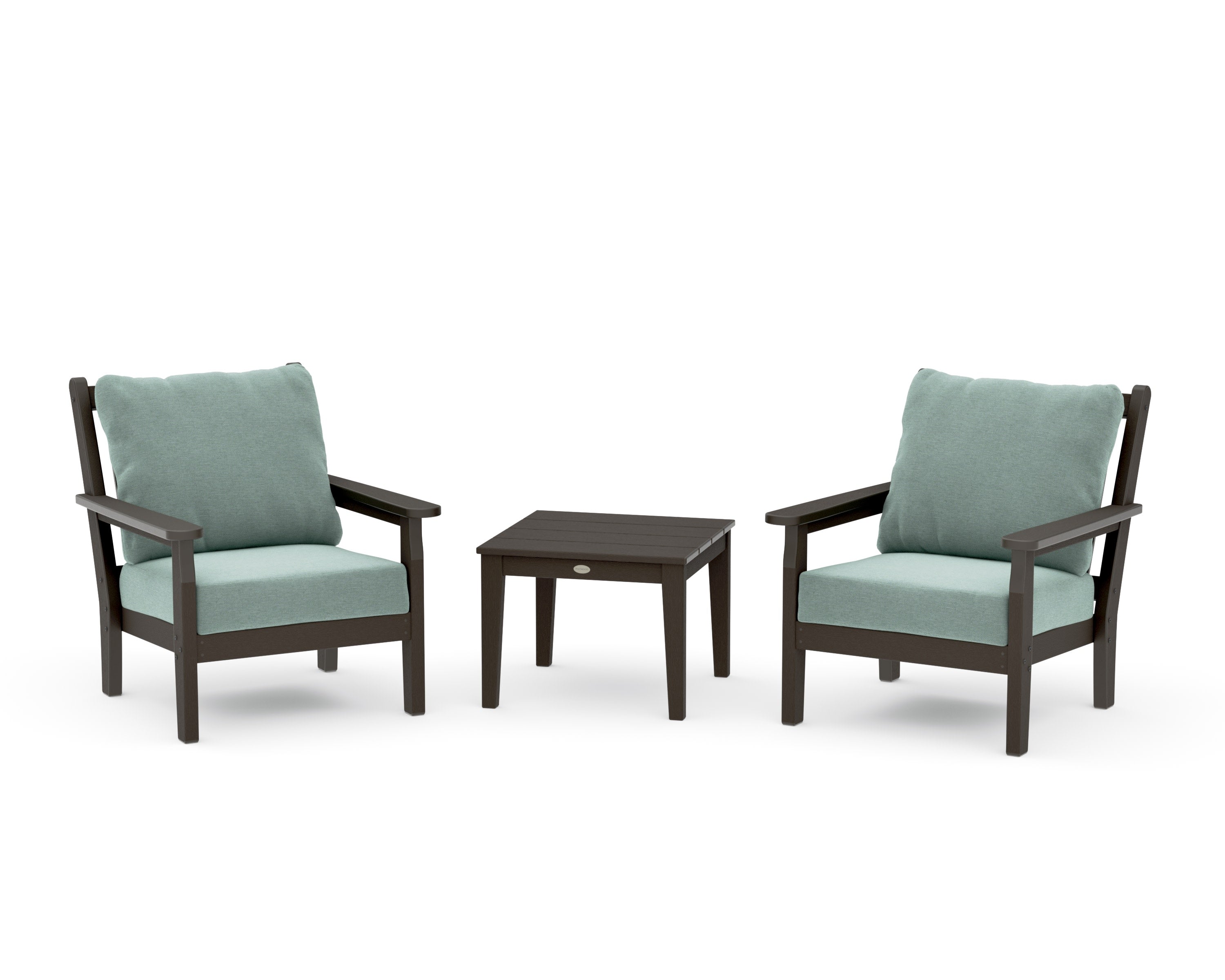 Chippendale 3-Piece Deep Seating Set in Vintage Coffee / Glacier Spa