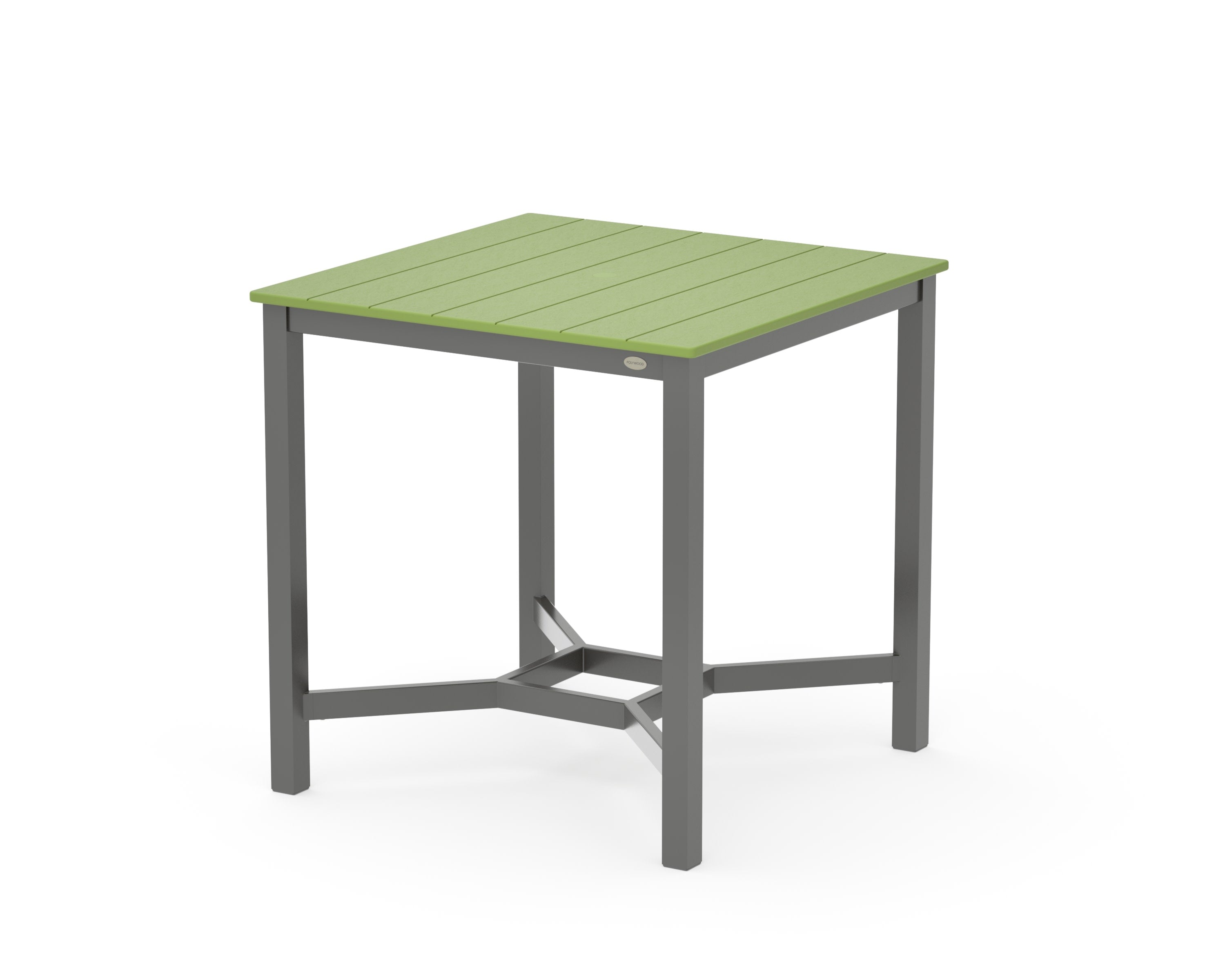 Main Street 36 x 36 Counter Table in Charcoal / Lime