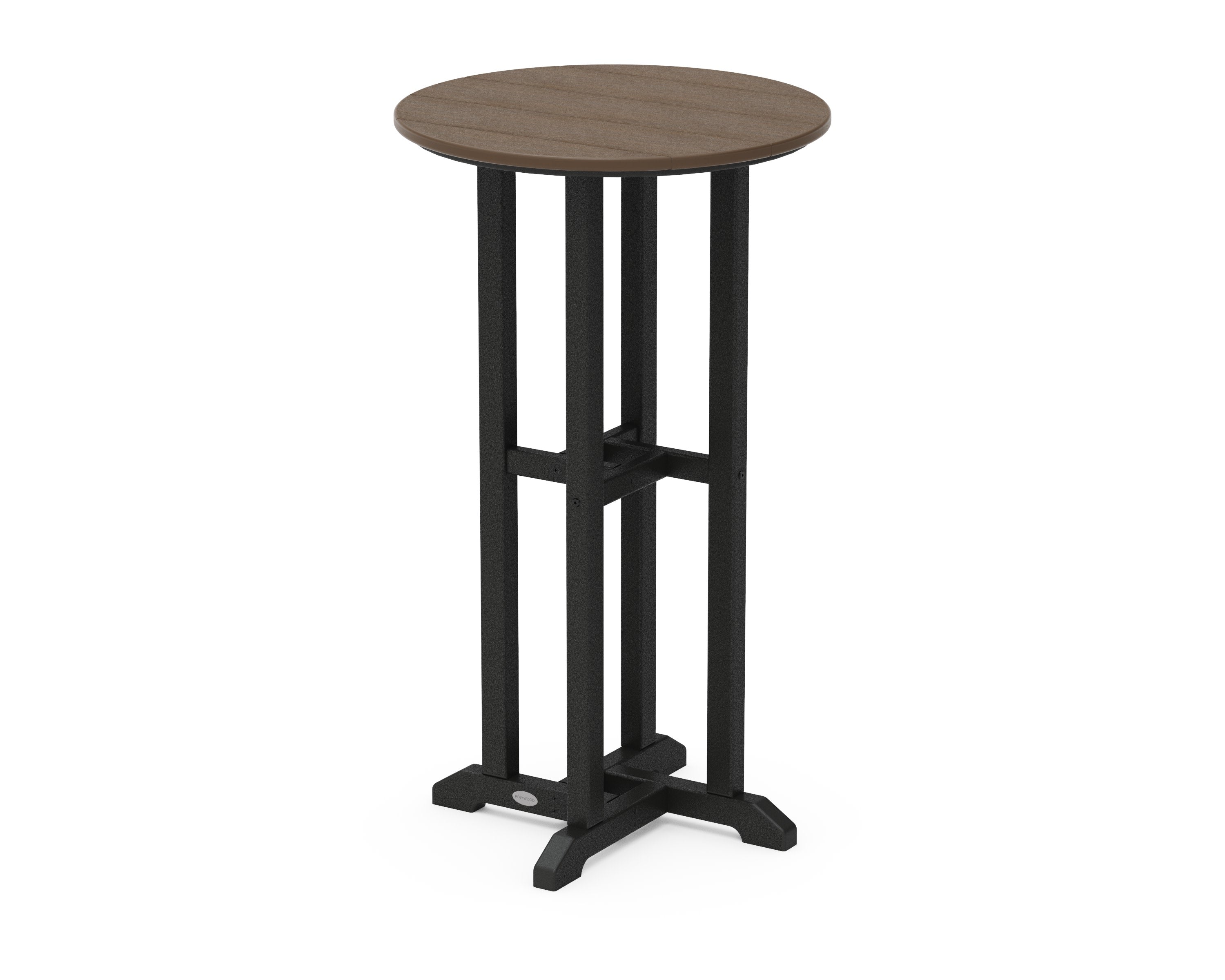 Contempo 24" Round Bar Table in Black / Kona