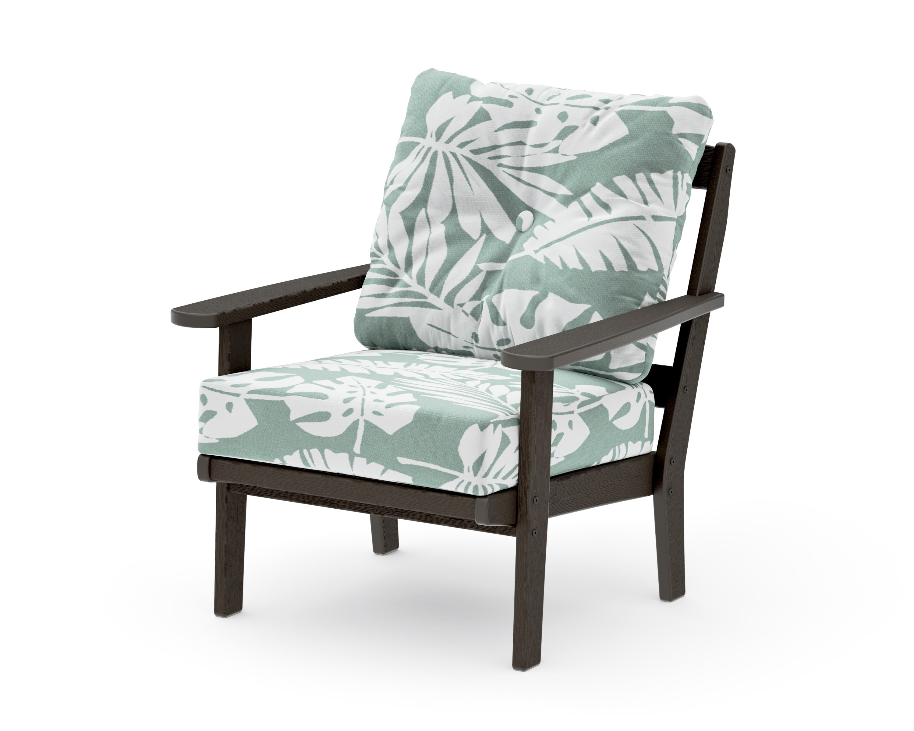Mission Deep Seating Chair in Vintage Coffee / Leaf Glacier Spa