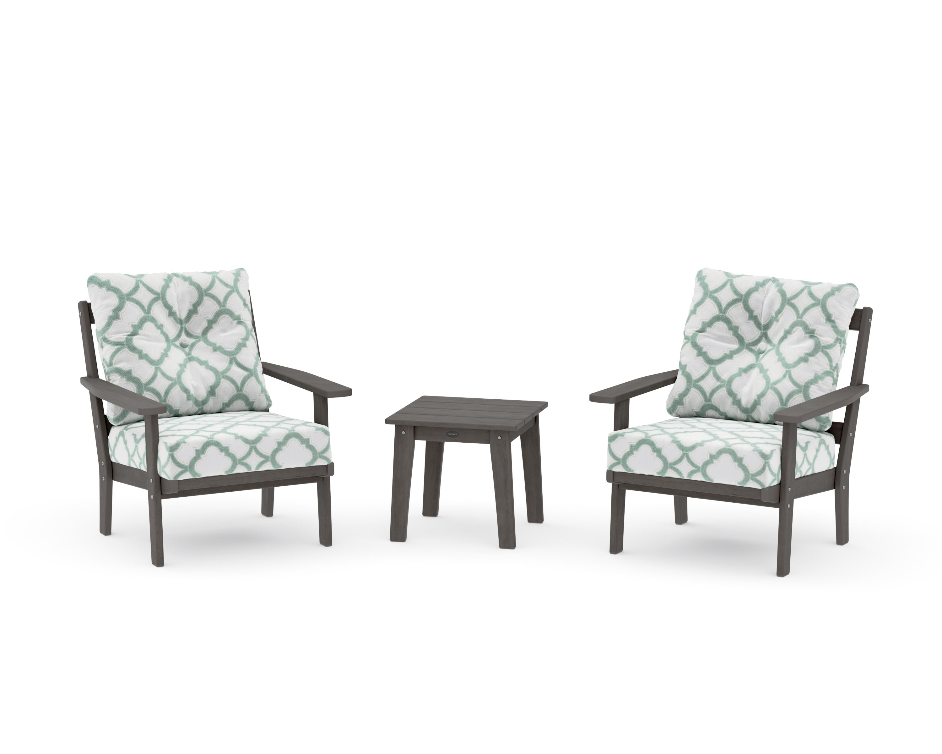 Oxford 3-Piece Deep Seating Set in Driftwood / Trellis Glacier Spa