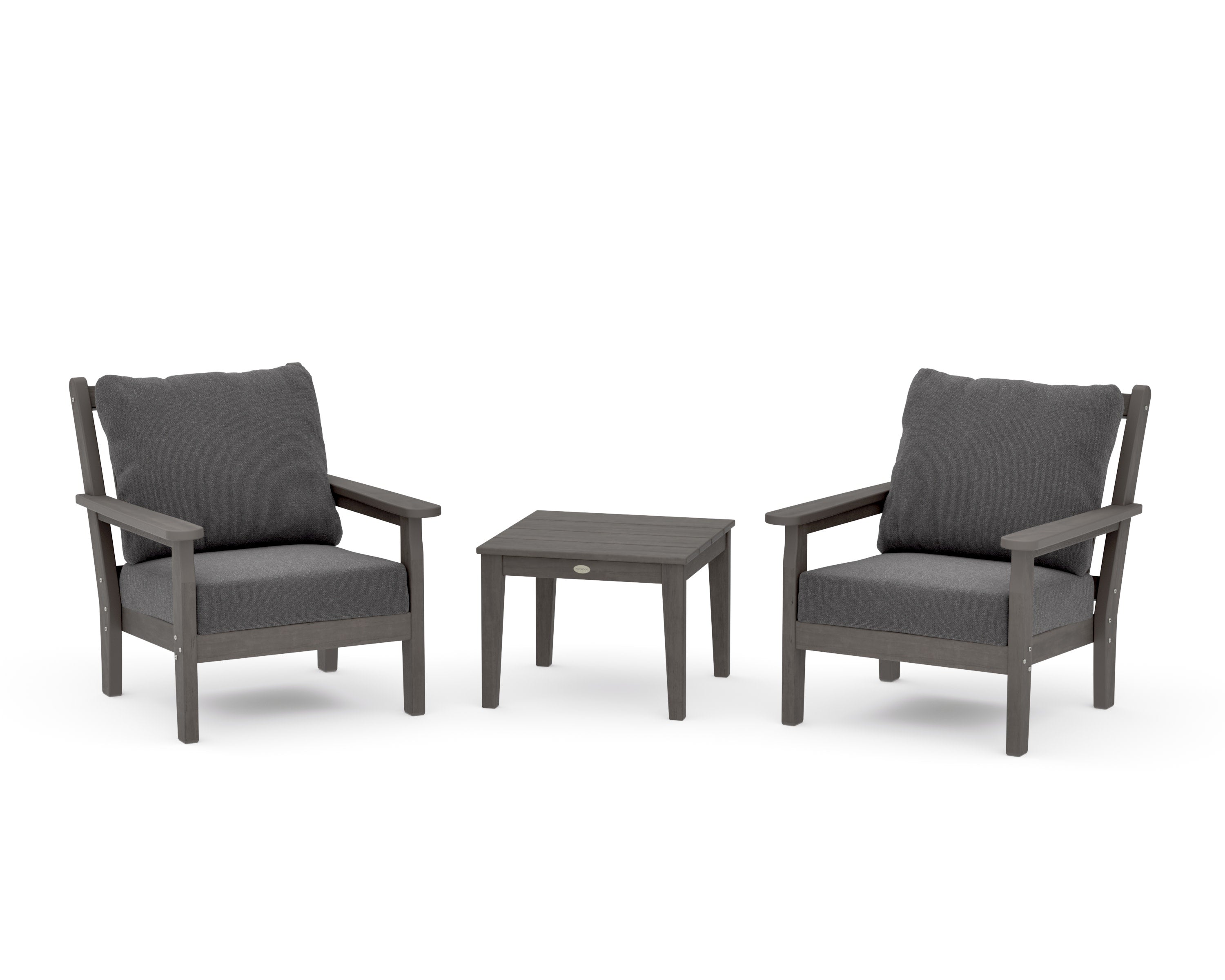 Chippendale 3-Piece Deep Seating Set in Driftwood / Ash Charcoal