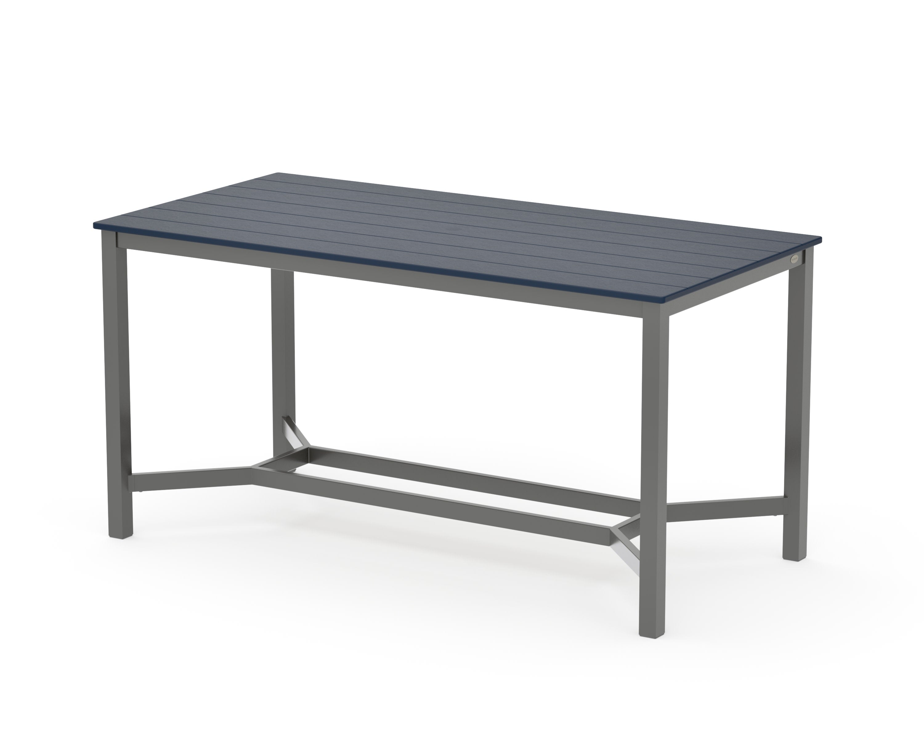Main Street 36 x 72 Counter Table in Charcoal / Navy
