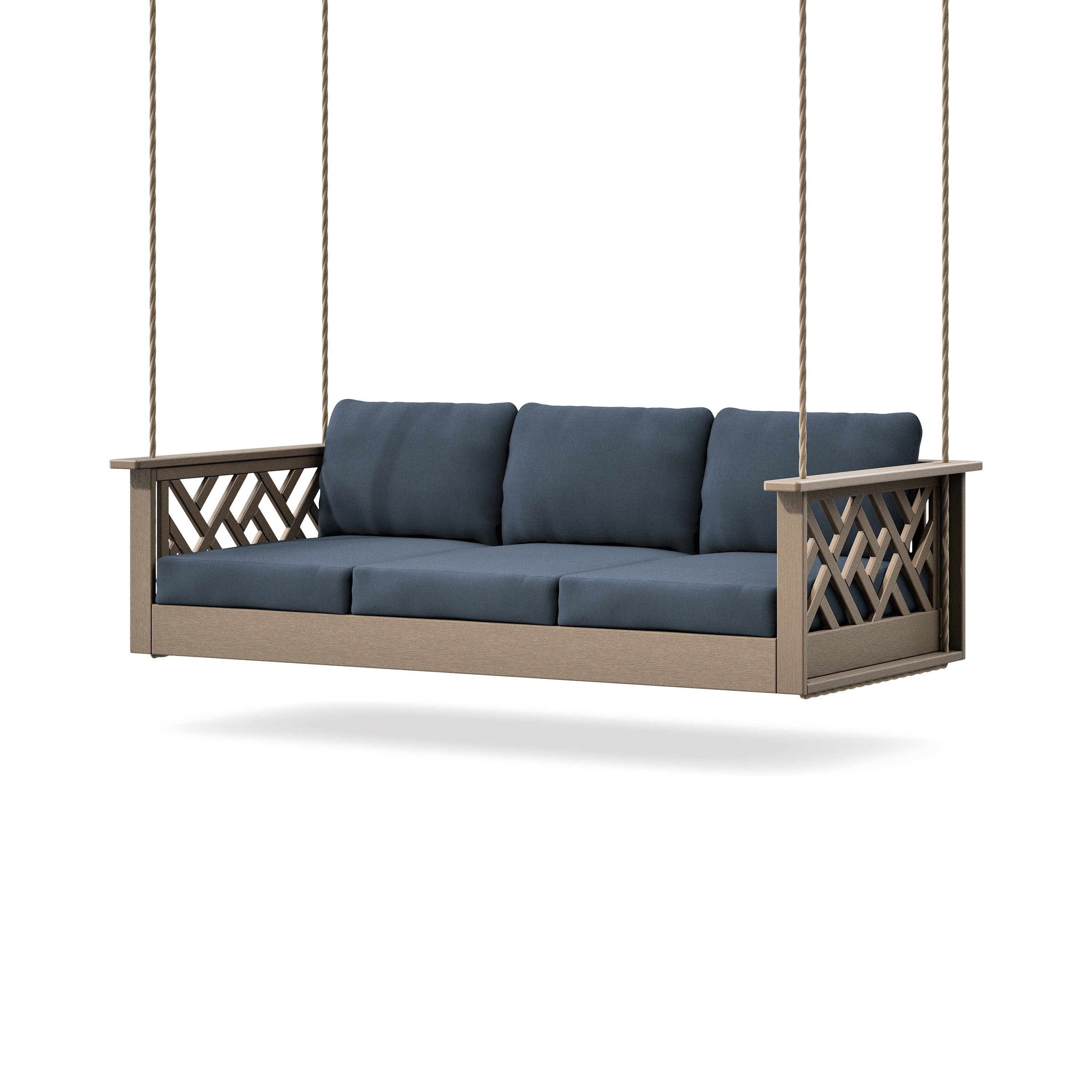 Chippendale Daybed Swing in Vintage Sahara / Marine Indigo