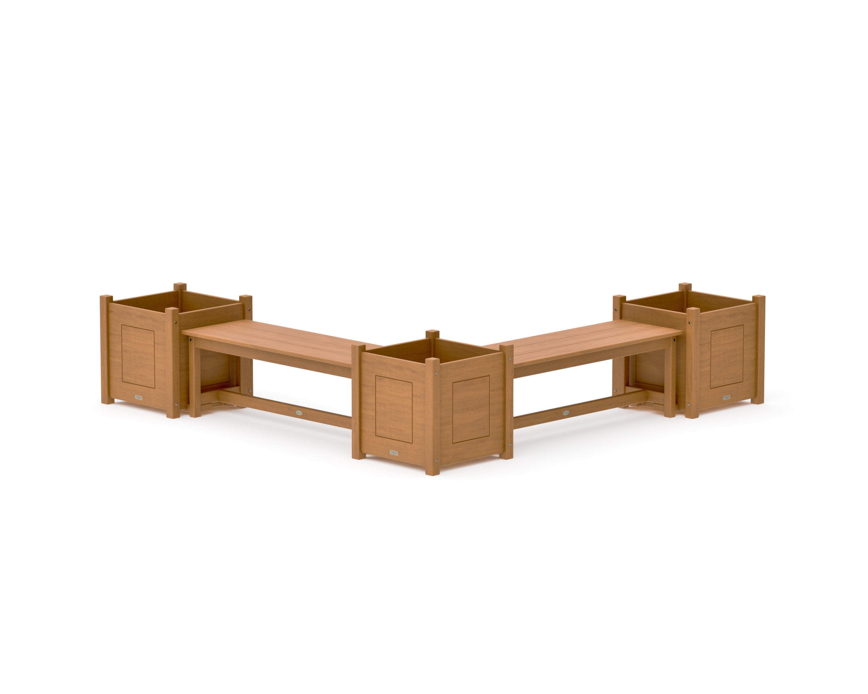 48" Country Living L- Shaped Planter Bench Corner Set - Large in Natural