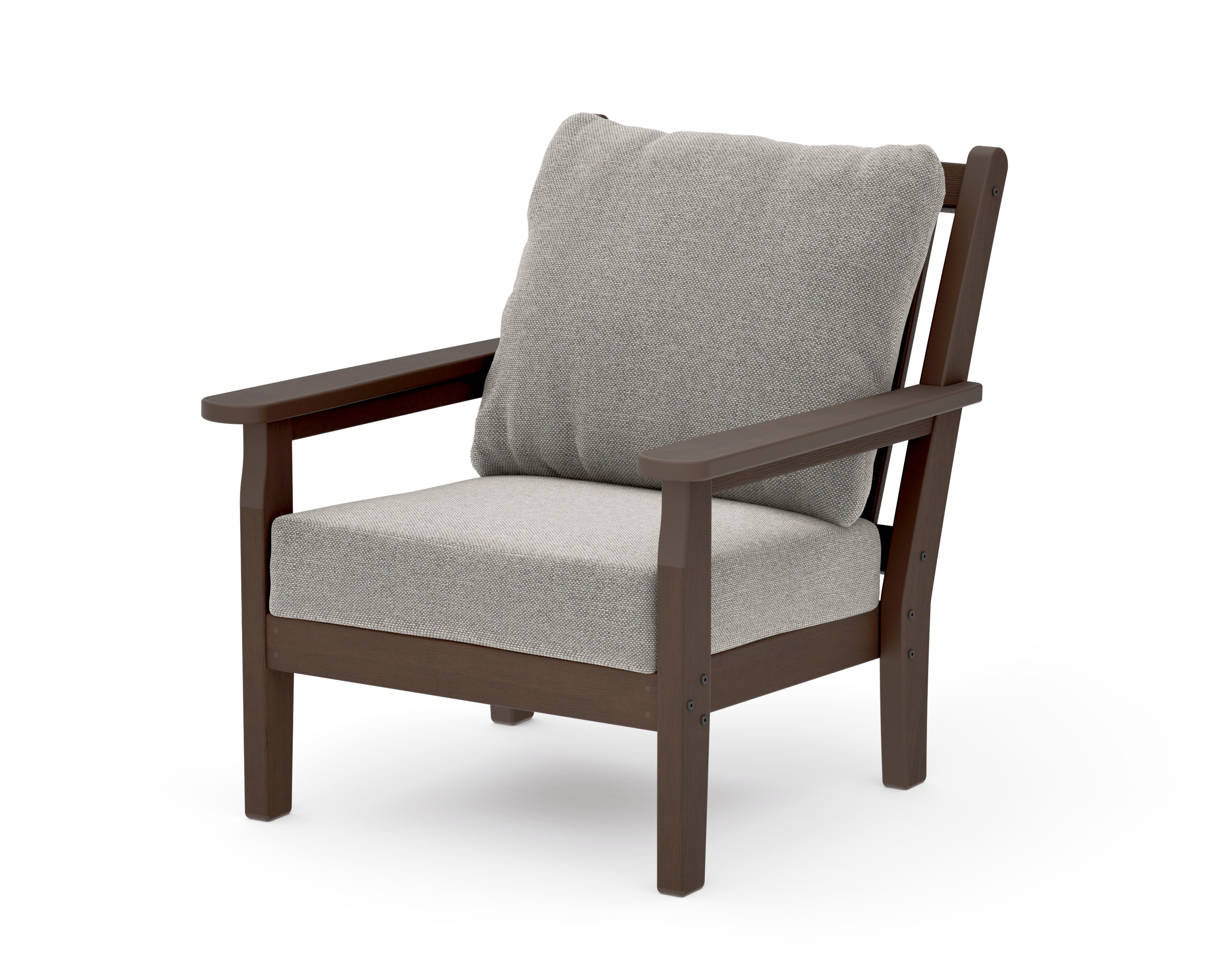 Chippendale Deep Seating Chair in Kona / Weathered Tweed