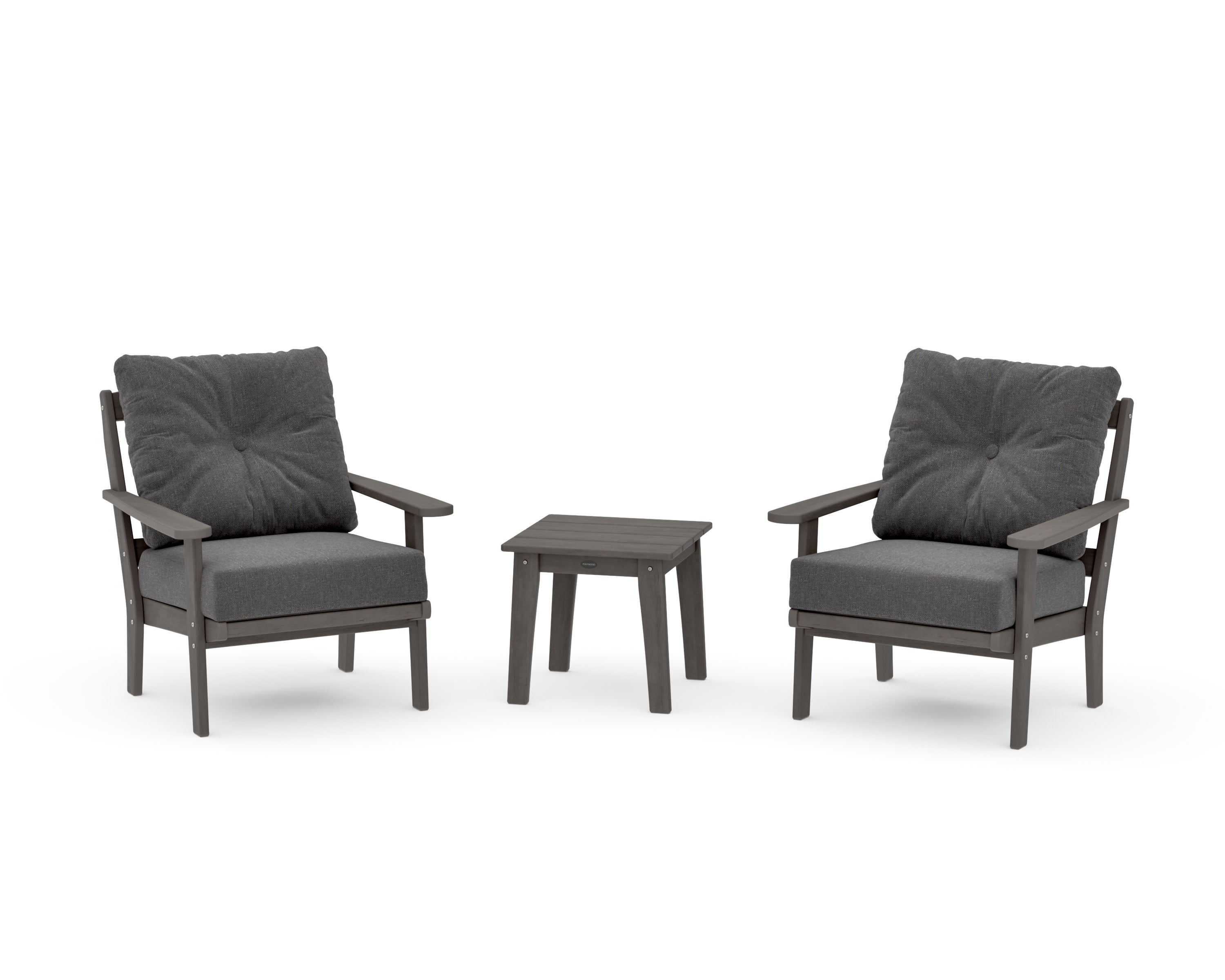 Mission 3-Piece Deep Seating Set in Driftwood / Ash Charcoal