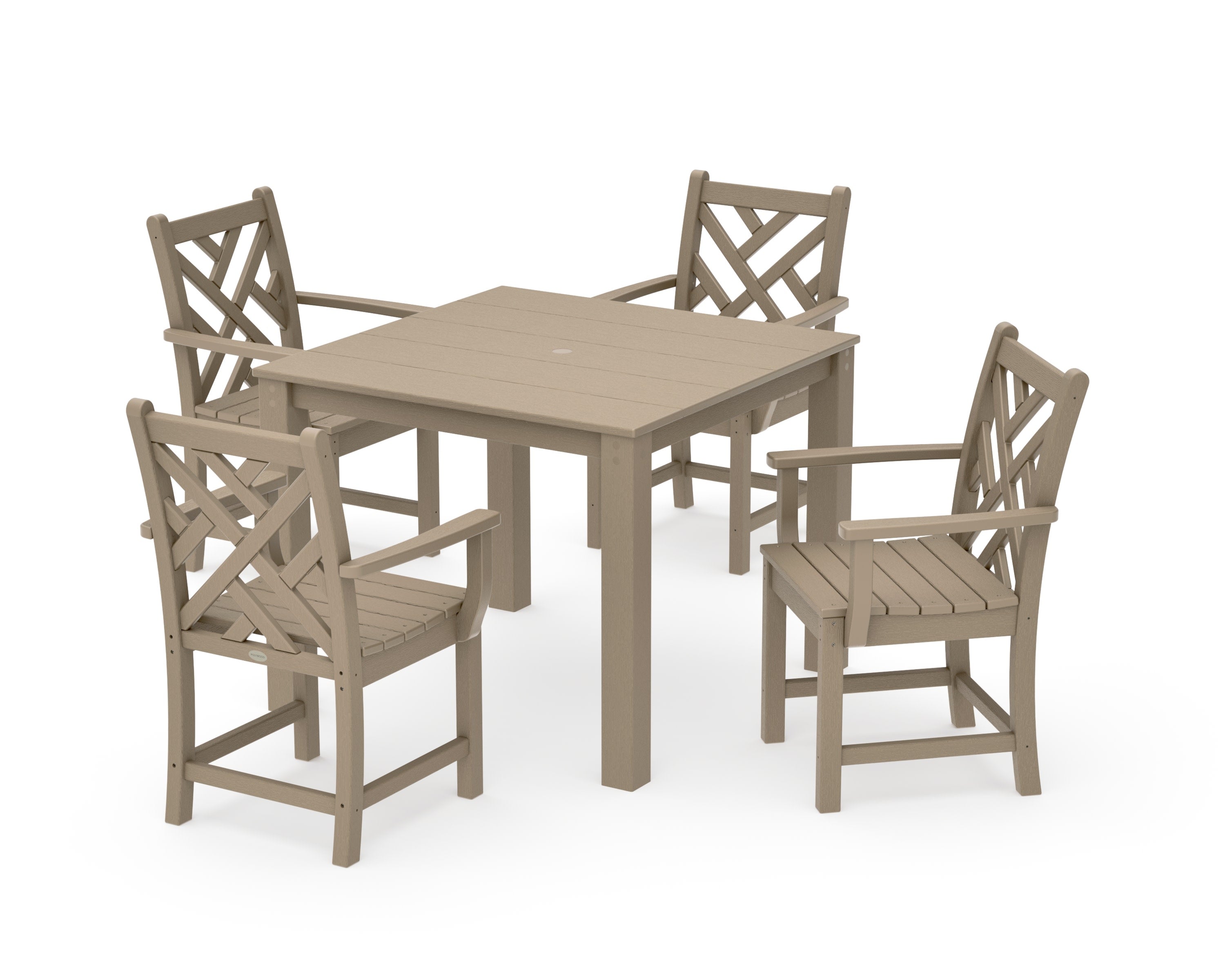 Chippendale 5-Piece Parsons Dining Set in Vintage Sahara