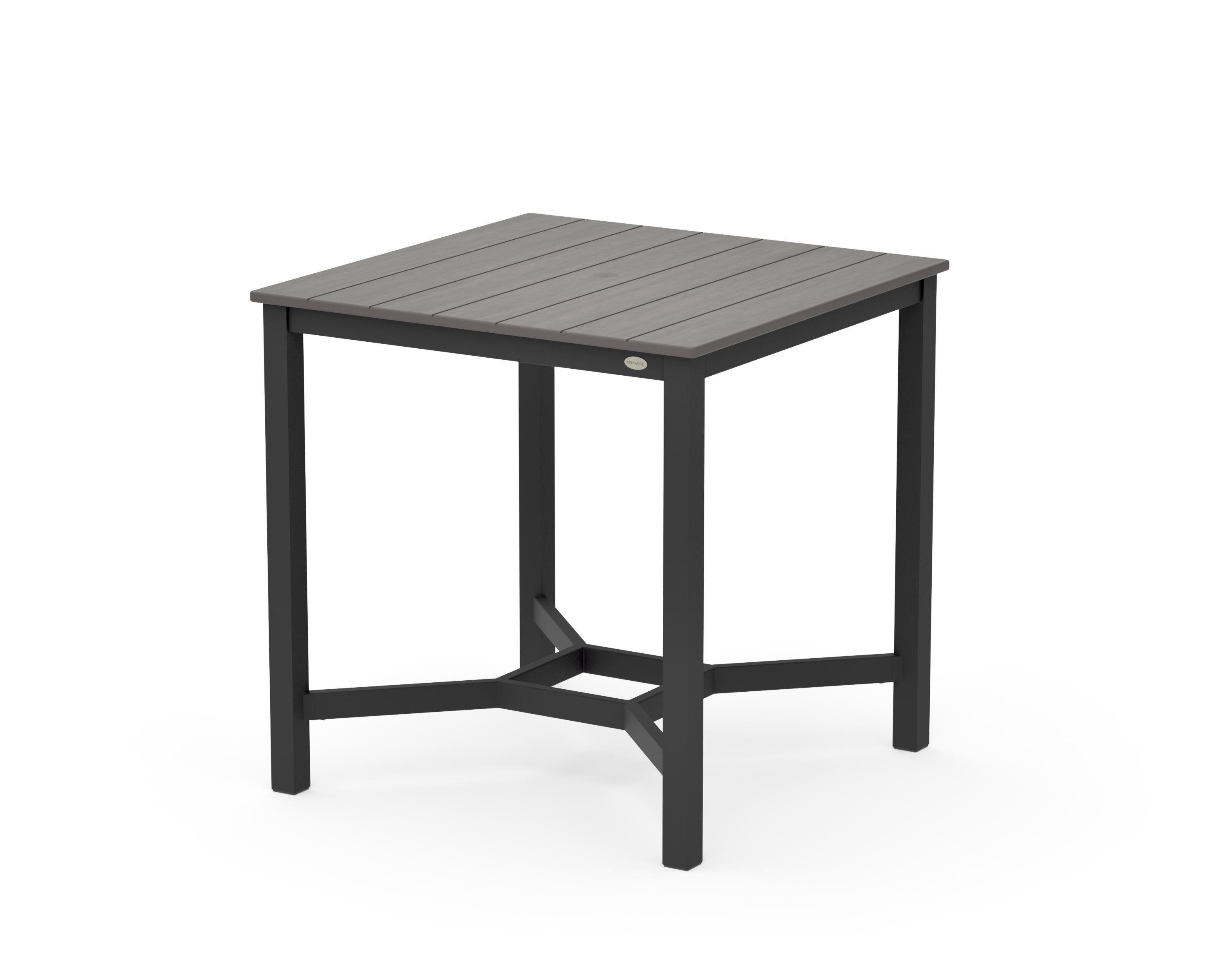 Main Street 36 x 36 Counter Table in Black / Driftwood