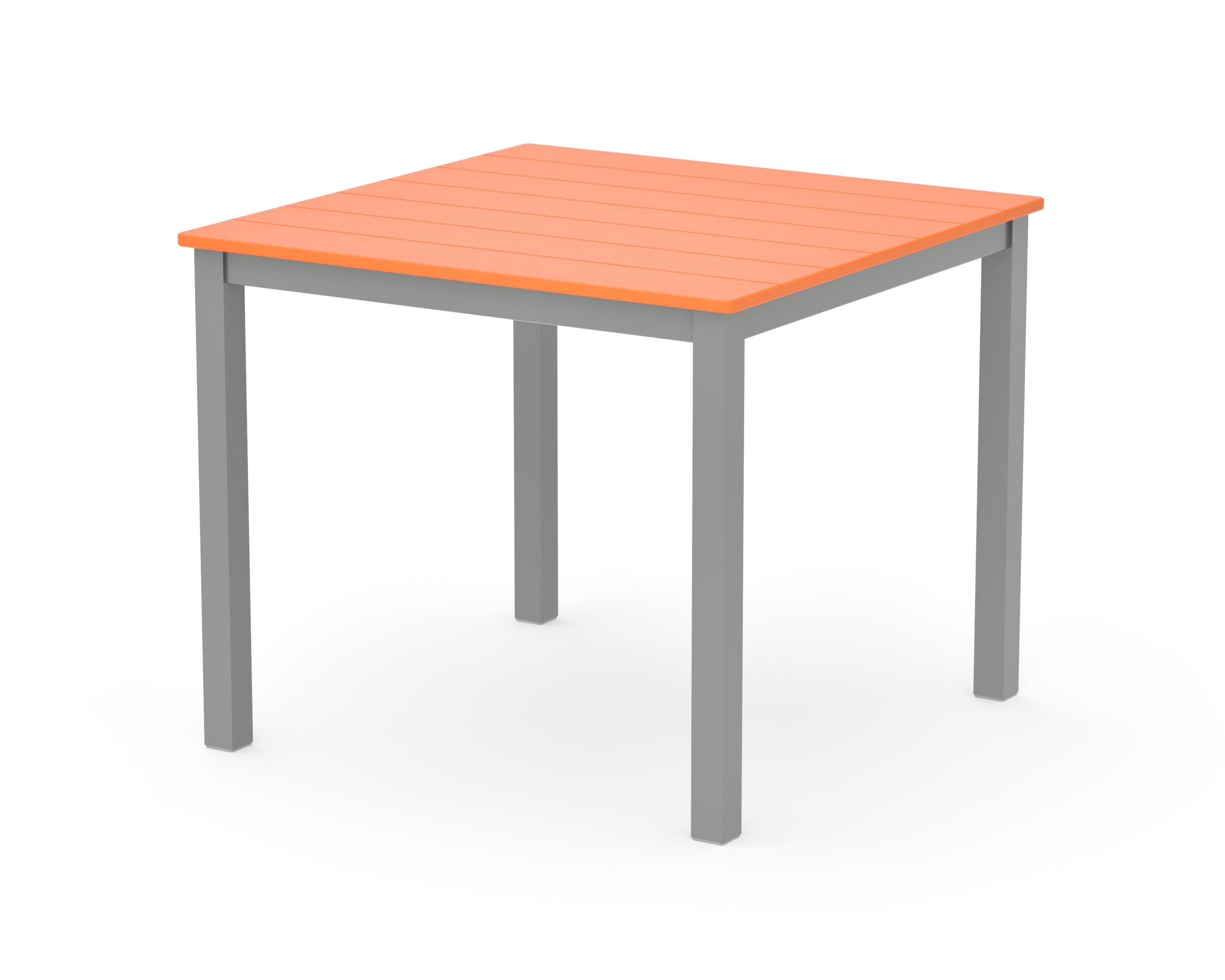 Main Street 36" x 36" Dining Table in Silver / Tangerine