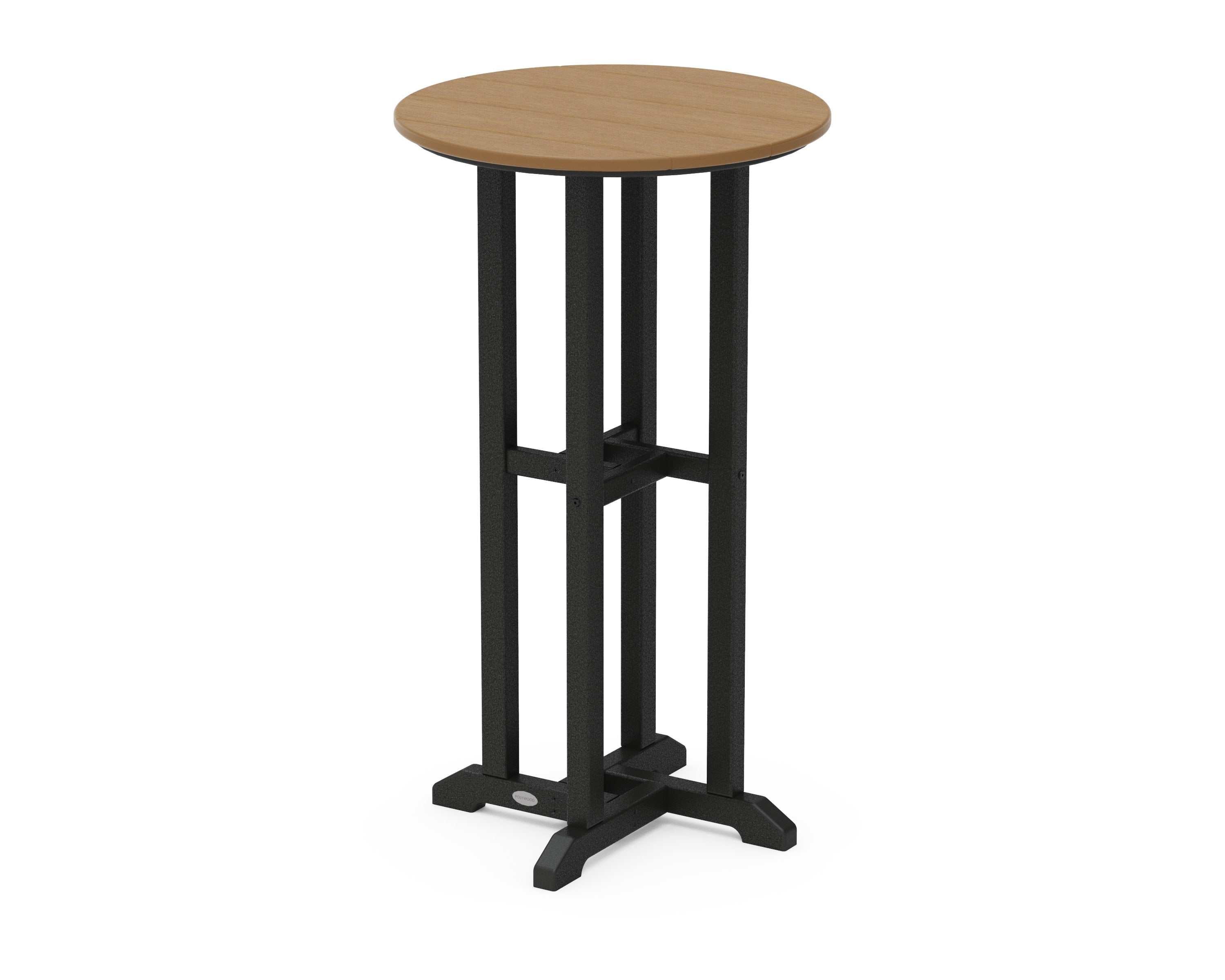 Contempo 24" Round Bar Table in Black / Natural