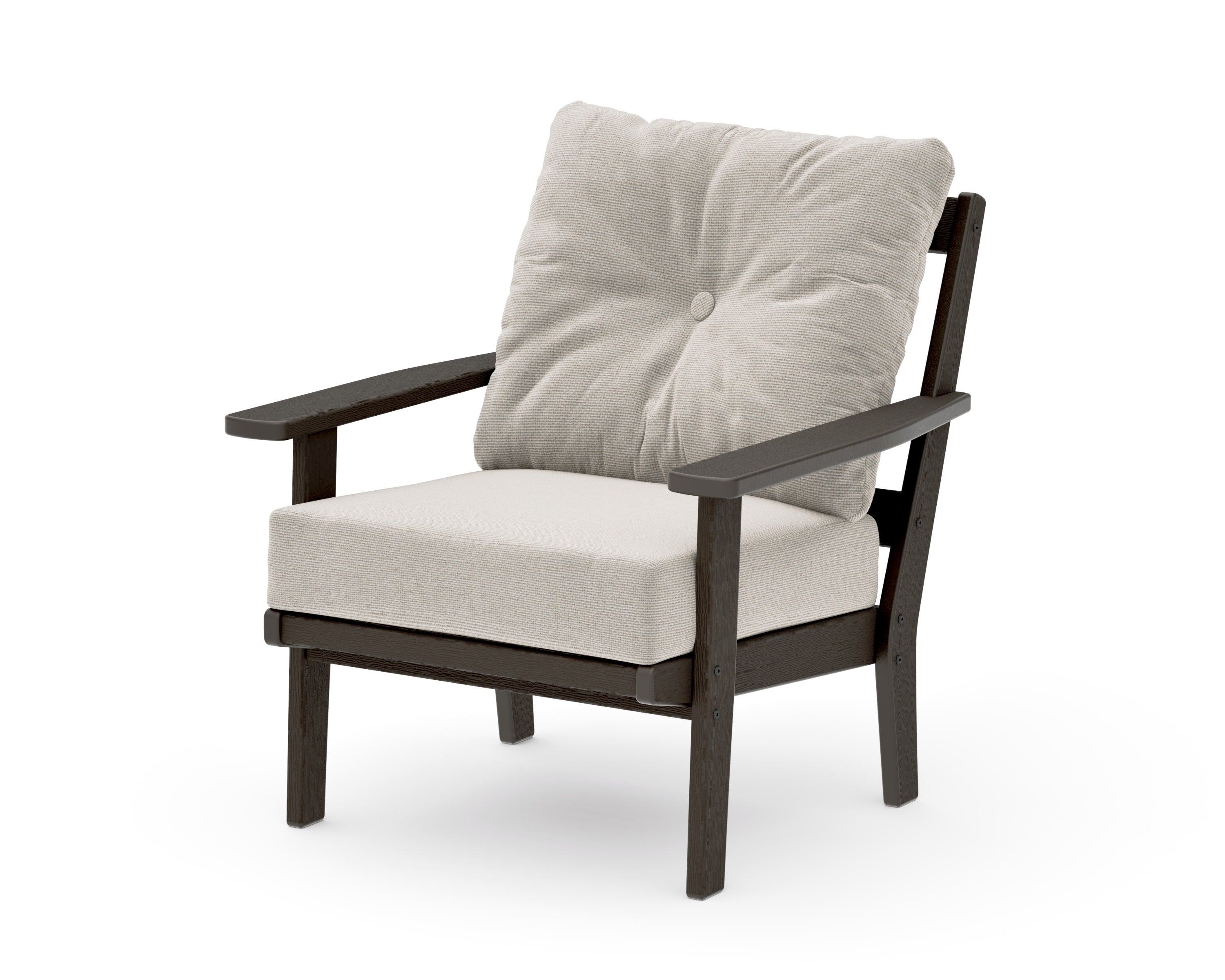 Prairie Deep Seating Chair in Vintage Coffee / Dune Burlap