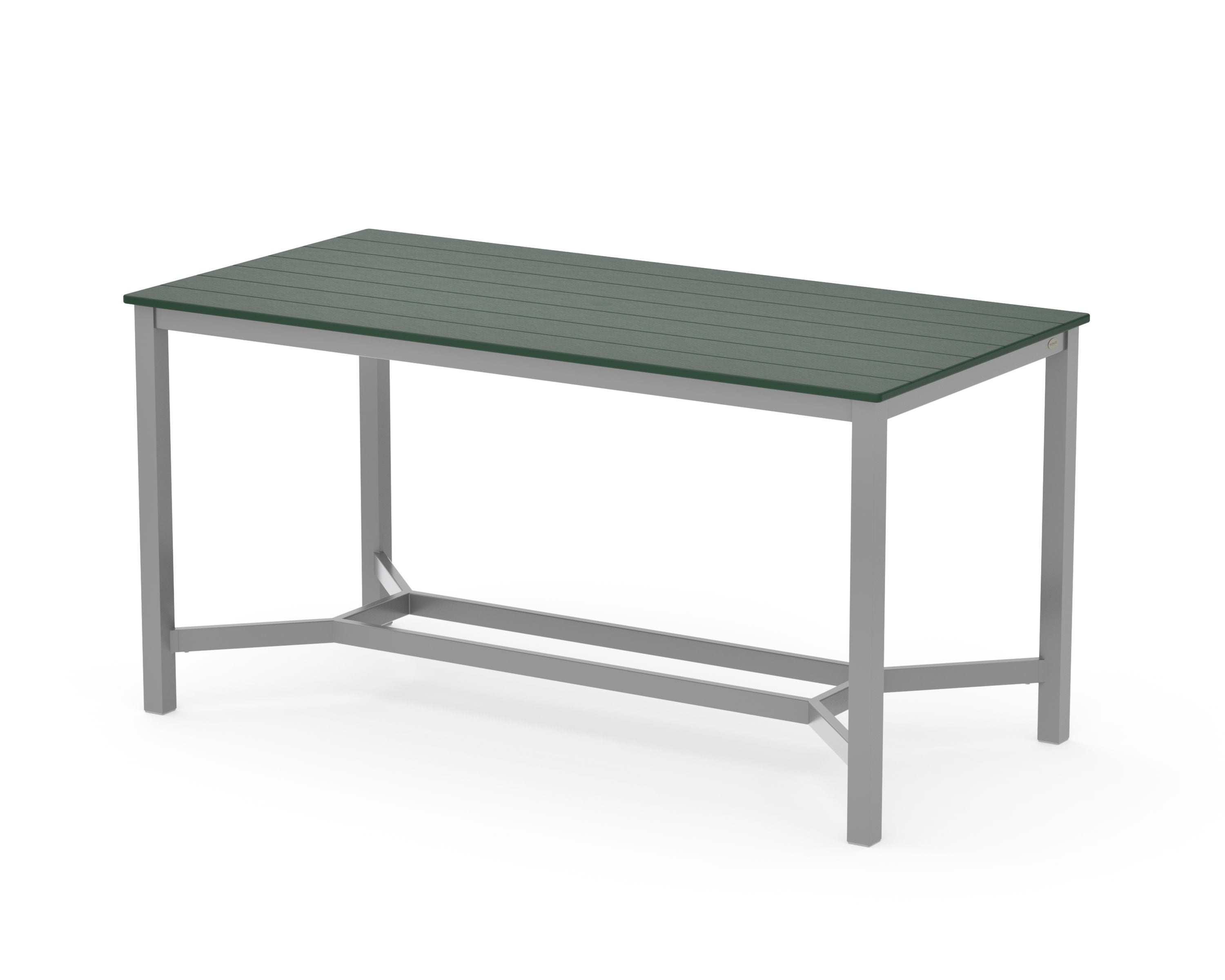 Main Street 36 x 72 Counter Table in Silver / Green