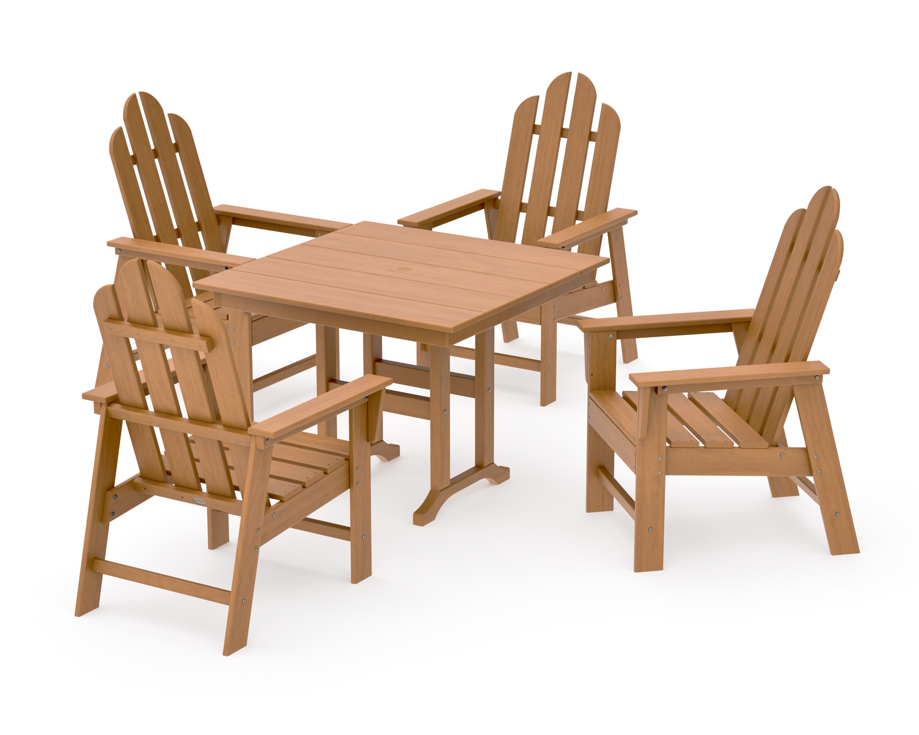 Long Island 5-Piece Farmhouse Dining Set in Natural