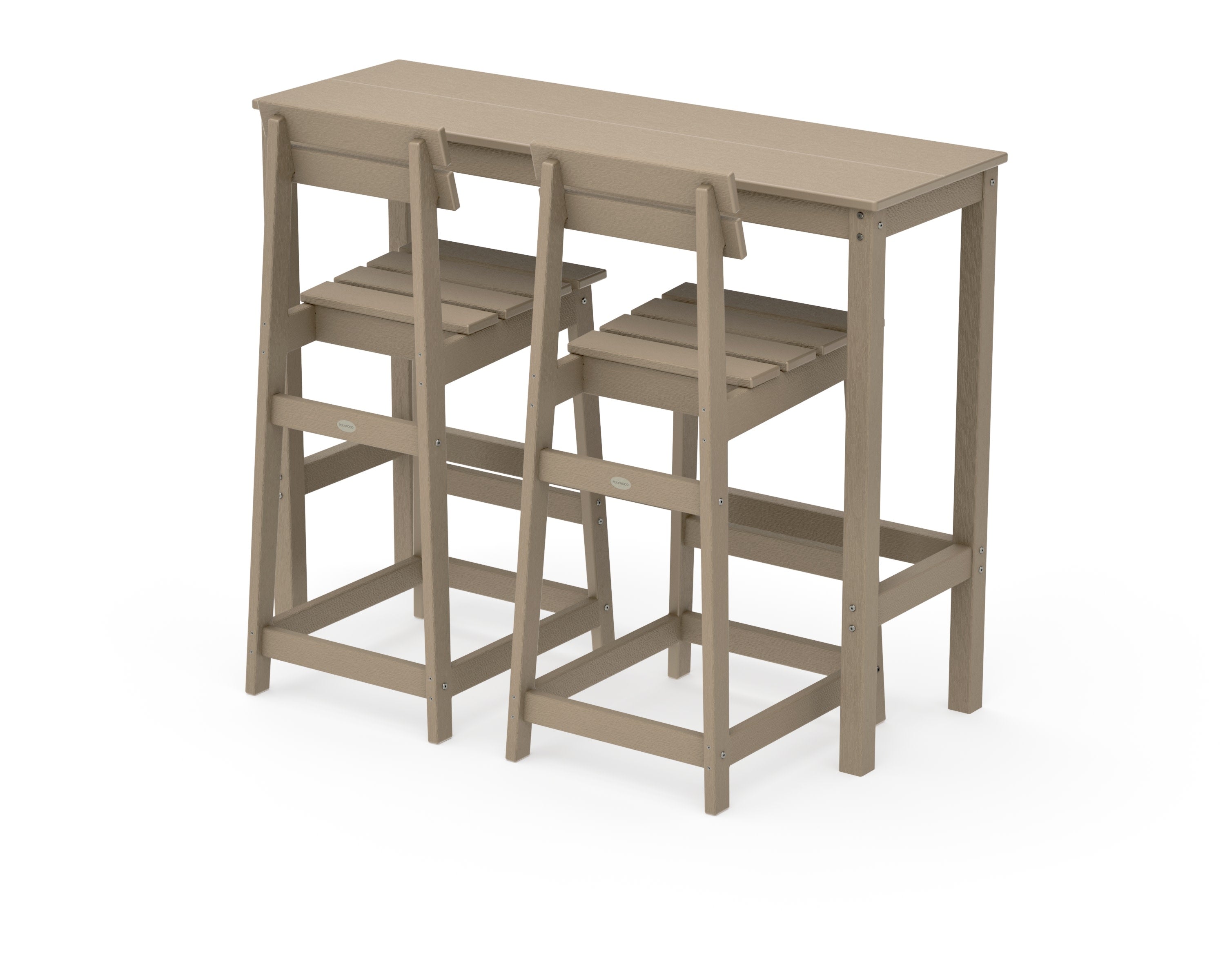 Modern Studio Plaza Bar Chair 3-Piece Balcony Set in Vintage Sahara