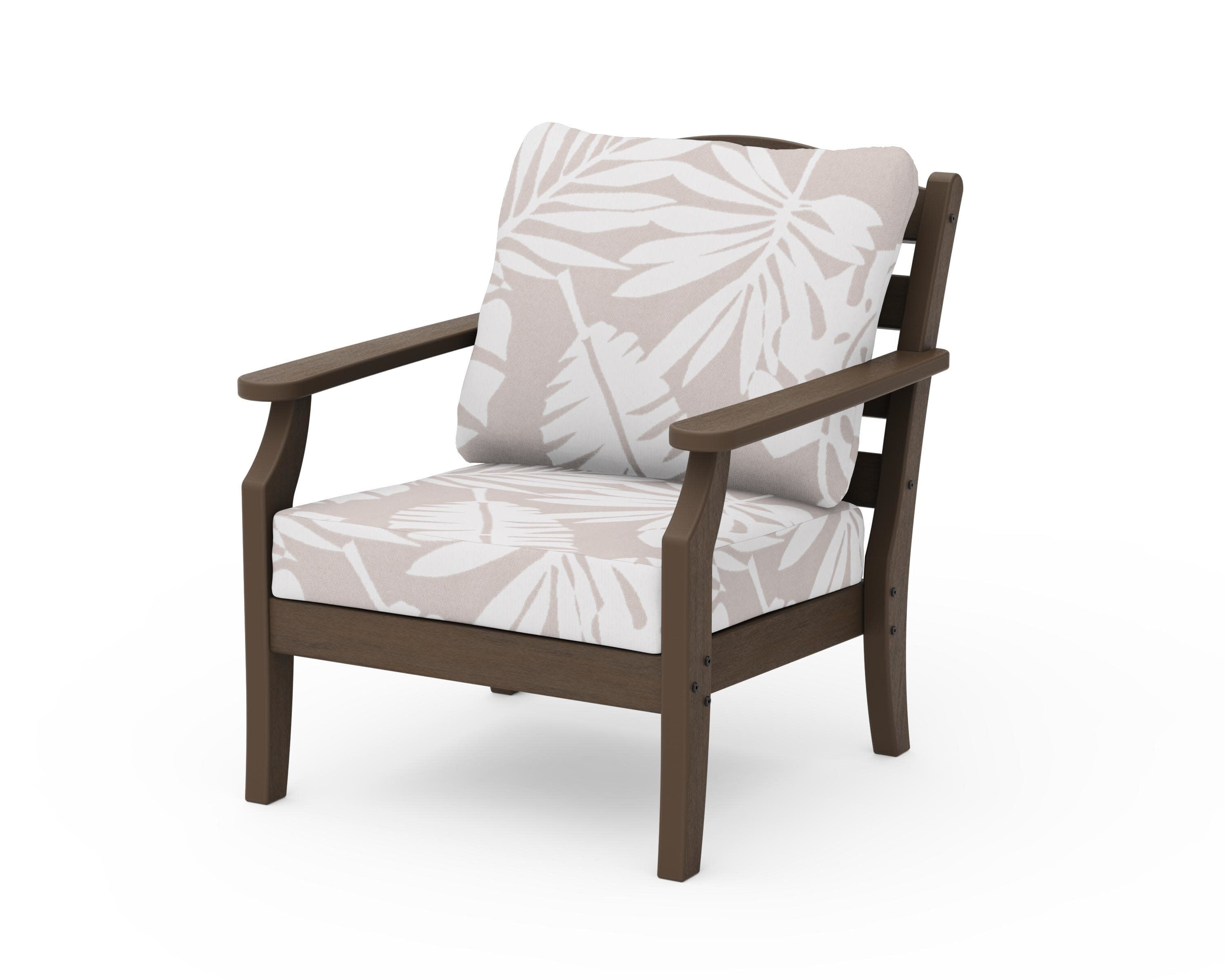 Savannah Deep Seating Chair in Kona / Leaf Dune Burlap