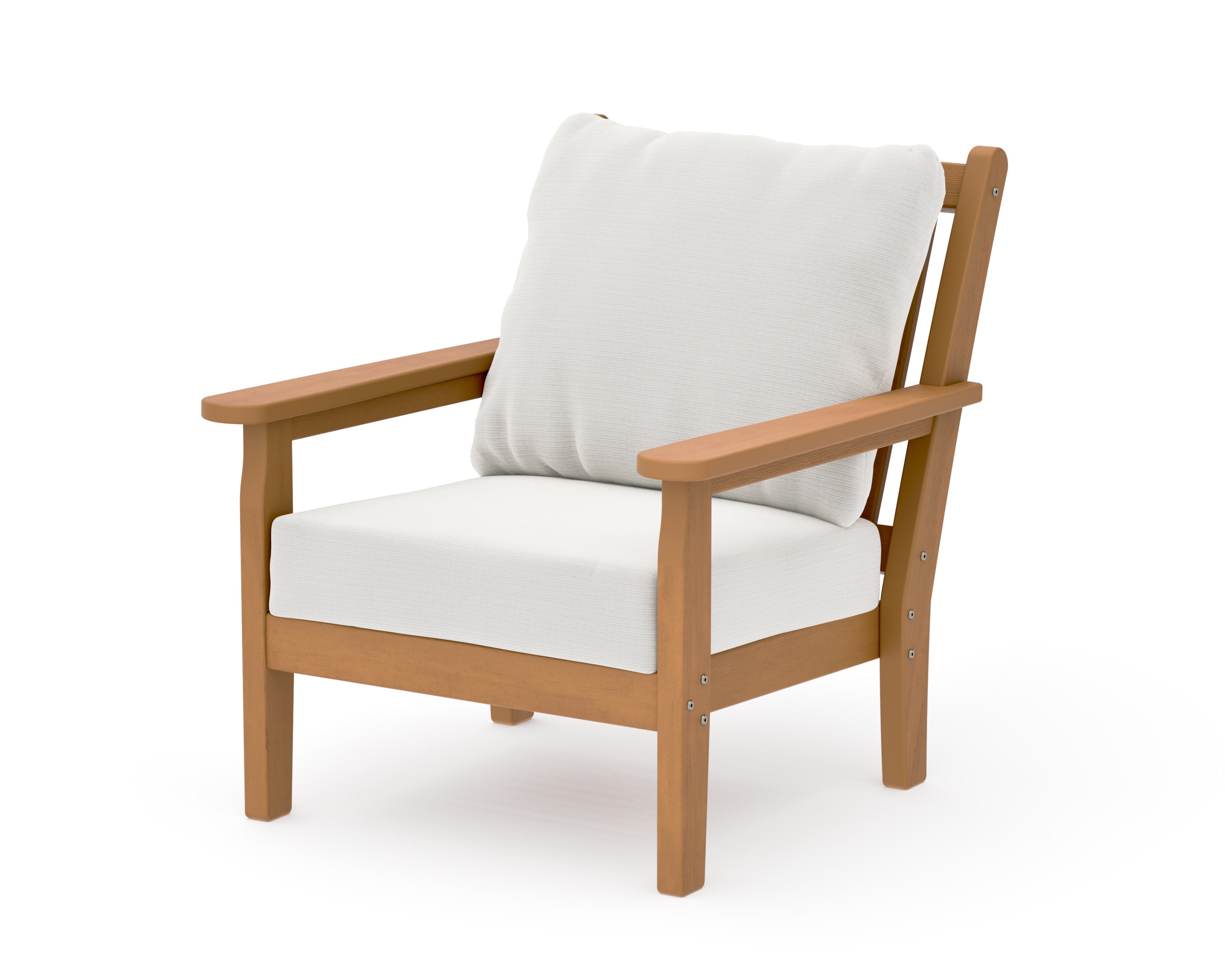 Chippendale Deep Seating Chair in Natural / Natural Linen