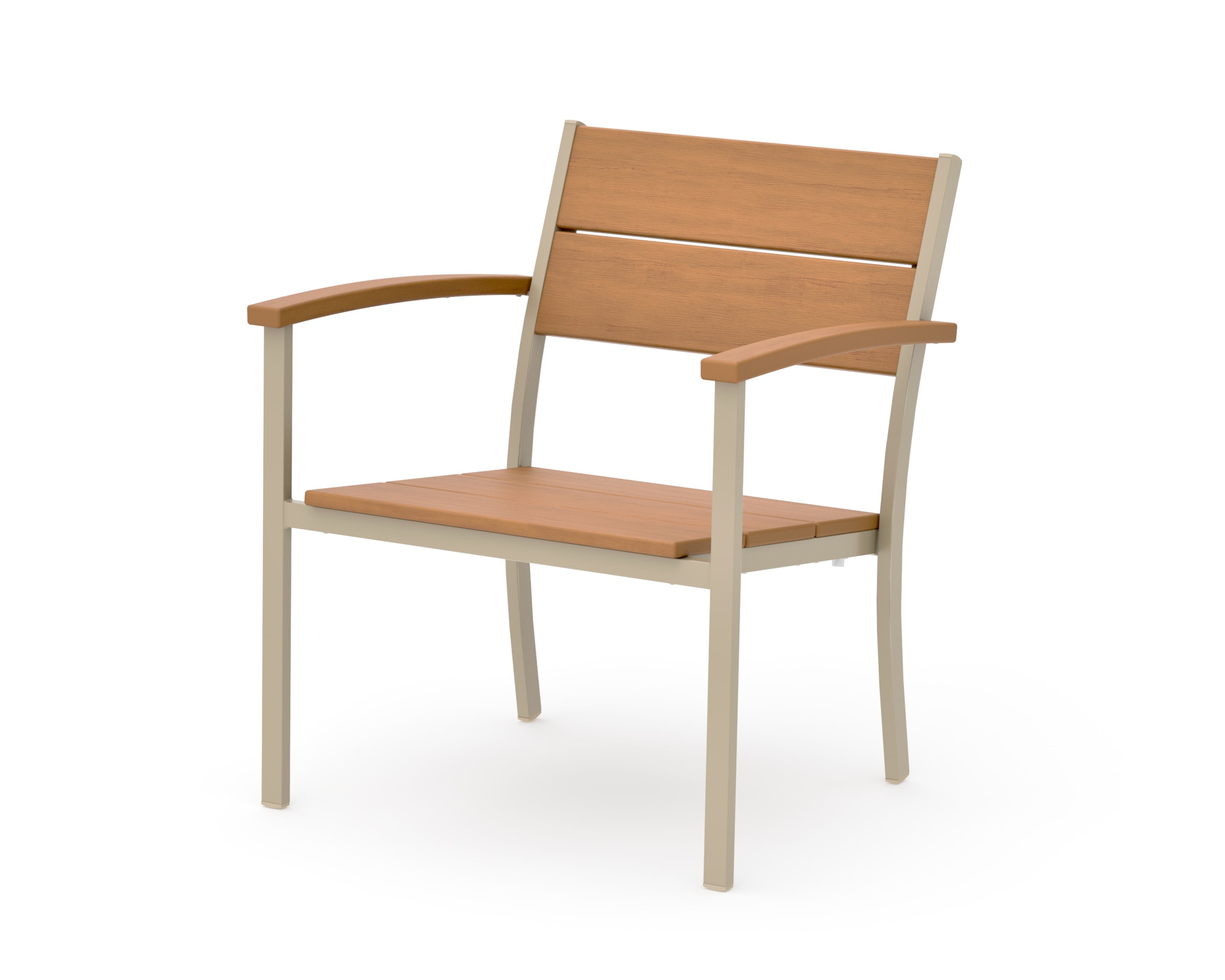 Main Street Stacking Lounge Arm Chair in Sand / Natural