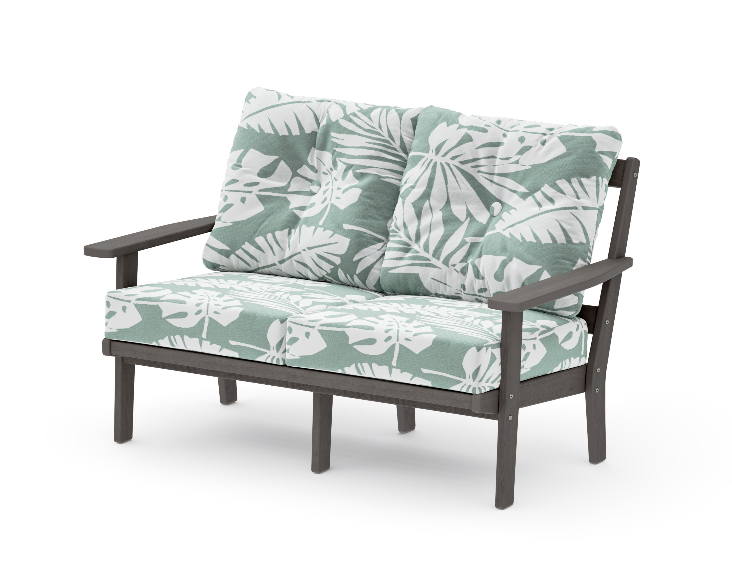 Prairie Deep SeatingLoveseat in Driftwood / Leaf Glacier Spa