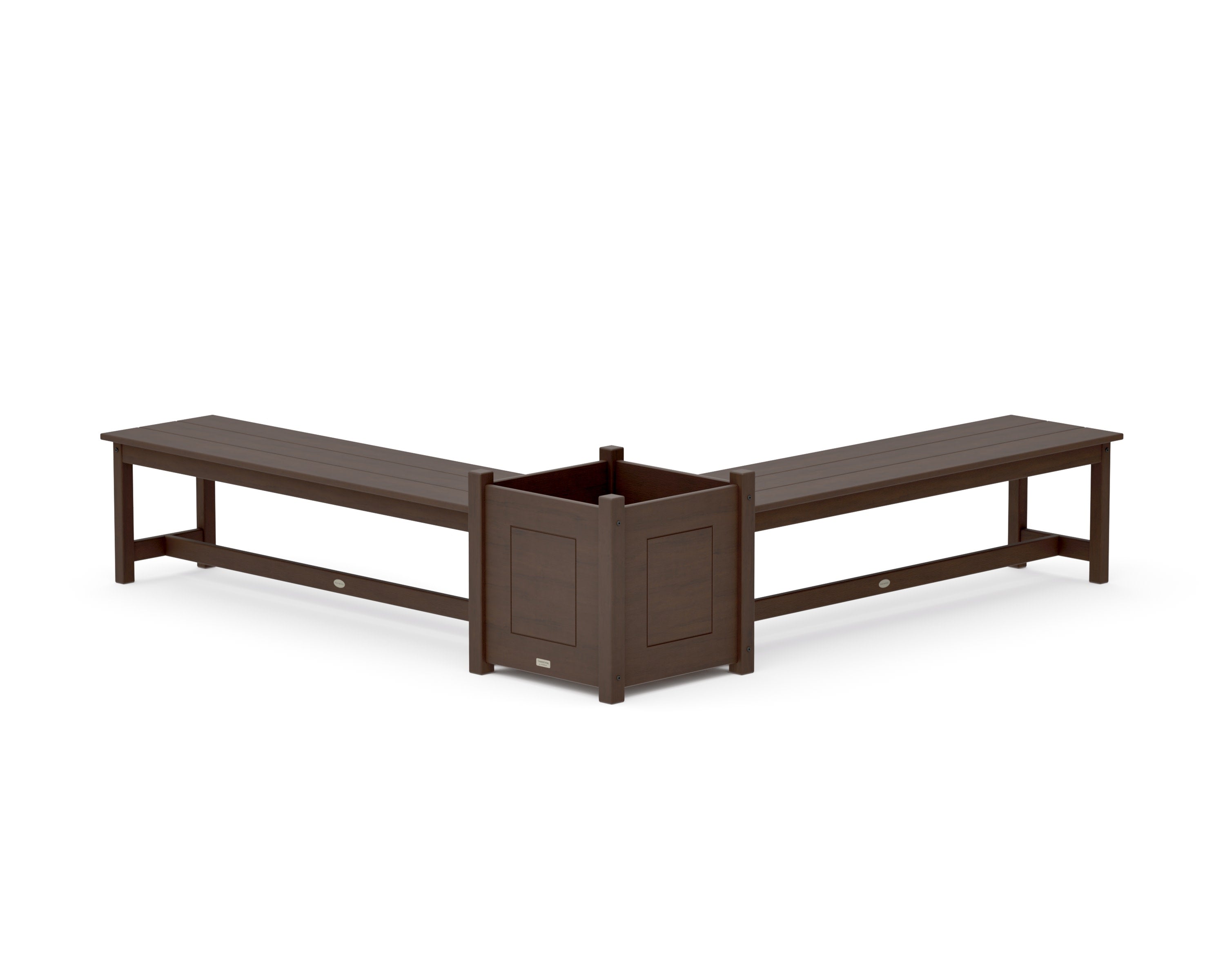60" Country Living L- Shaped Planter Bench Set- Large in Kona