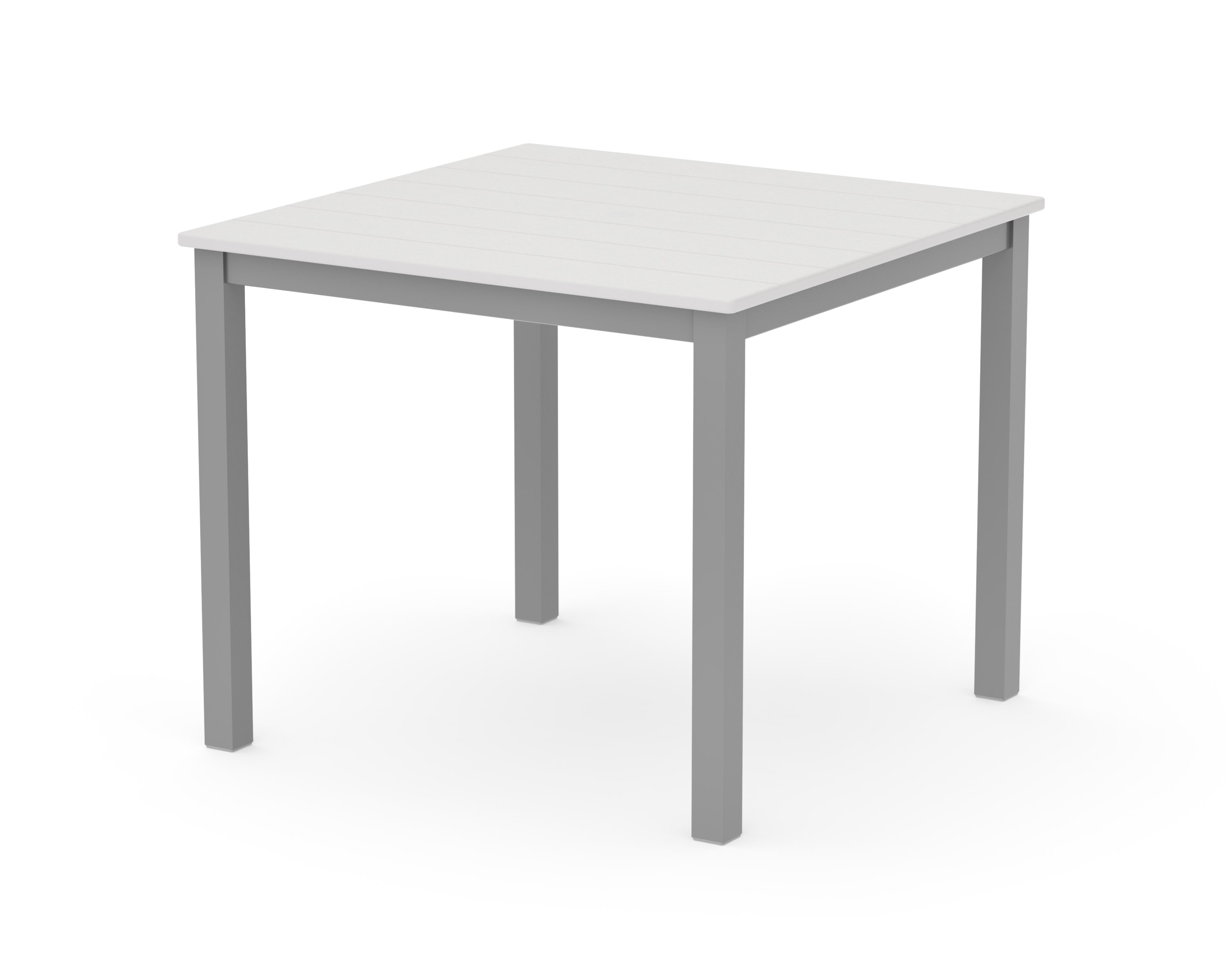 Main Street 36" x 36" Dining Table in Silver / Vintage White