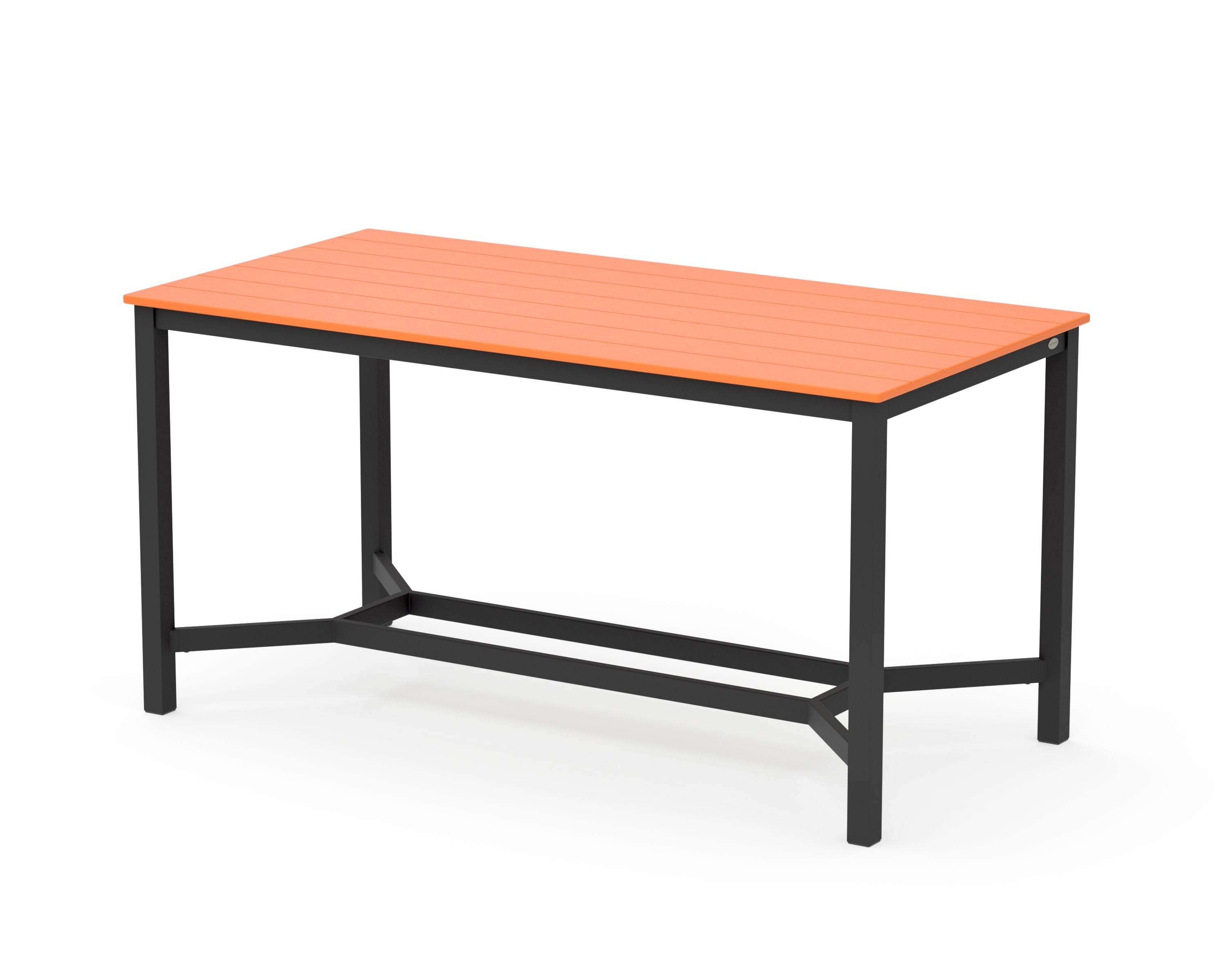 Main Street 36 x 72 Counter Table in Black / Tangerine