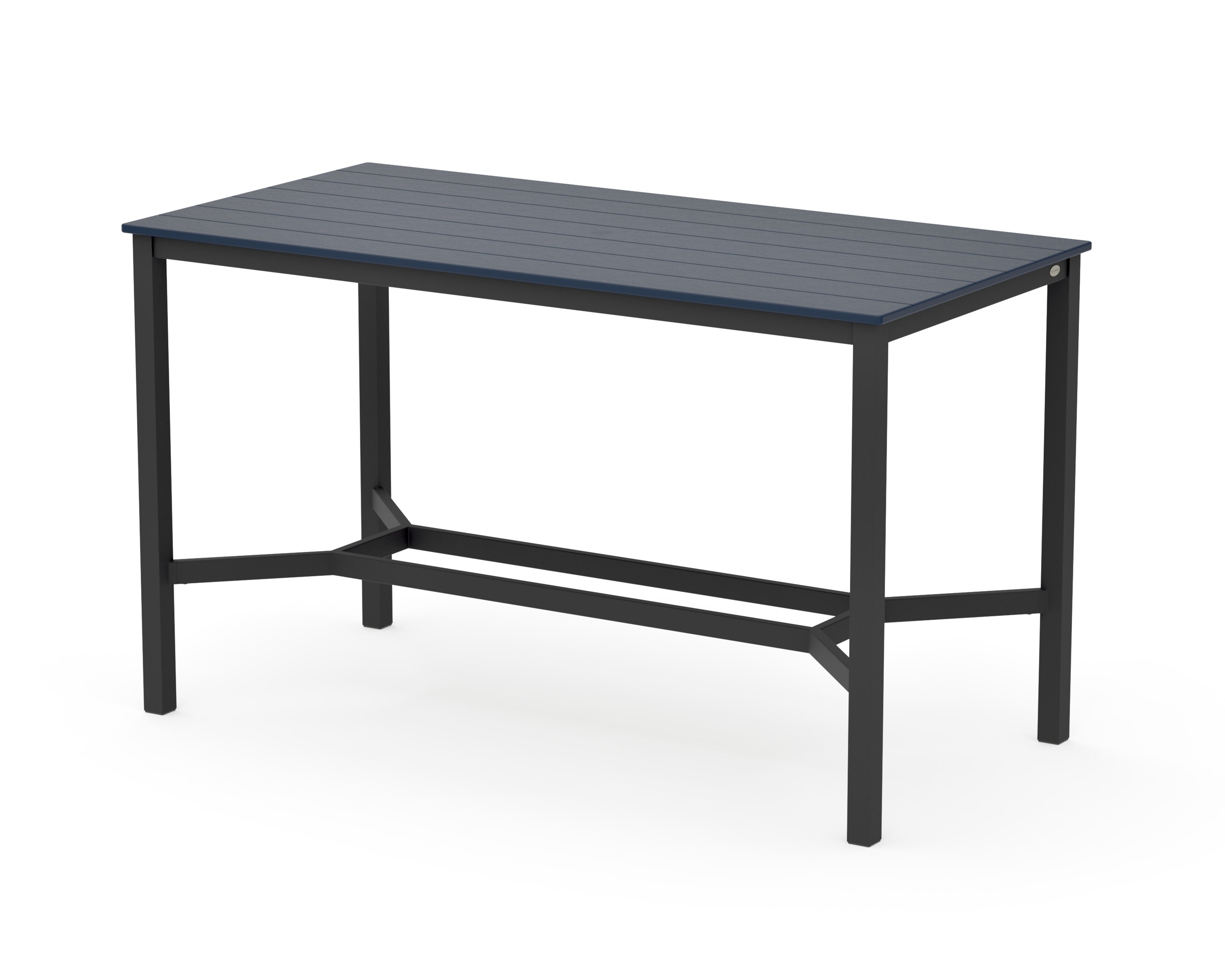 Main Street 36 x 72 Bar Table in Black / Navy