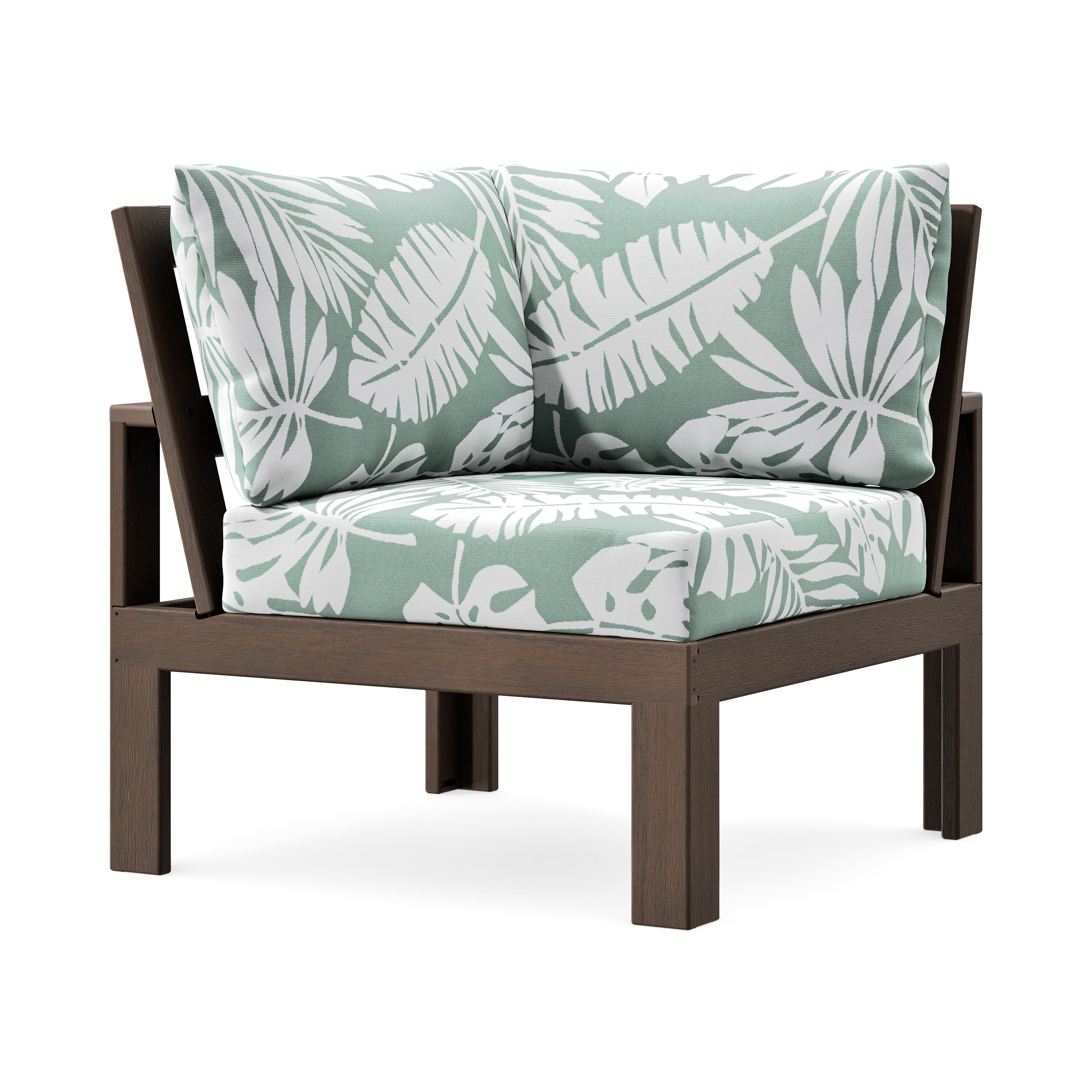 Modular Corner Chair in Kona / Leaf Glacier Spa